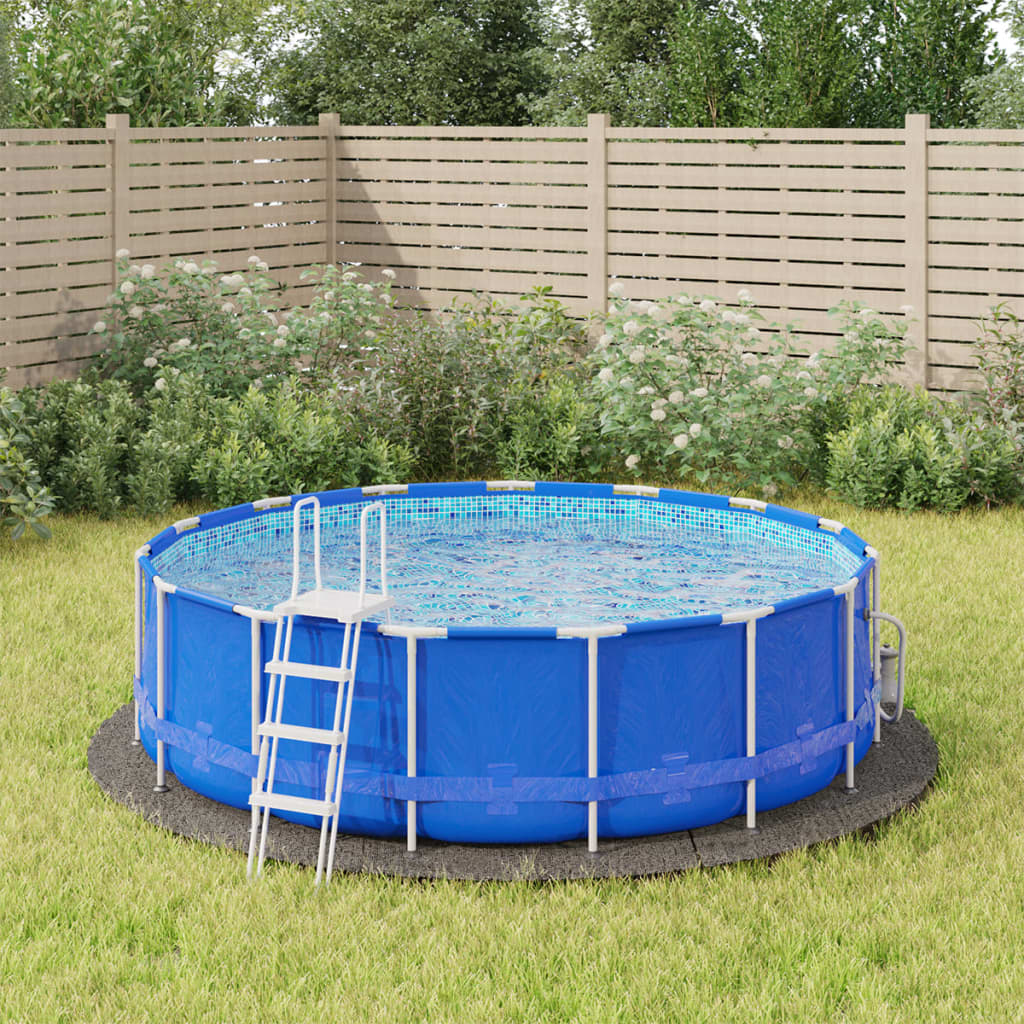 vidaXL Light Grey Polyester Geotextile Pool Ground Cloth 366cm Round - Durable Protection for Inflatable & Above Ground Pools, Outdoor Pool Accessories