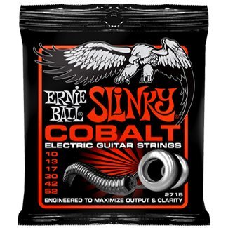 Ernie Ball P02715 Cobalt Skinny Top Heavy Bottom Slinky Electric Guitar Strings (10-52 Gauge) - 2 Pack Set for Rock & Metal Guitarists - Perfect for Drop Tuning & Heavy Riffs