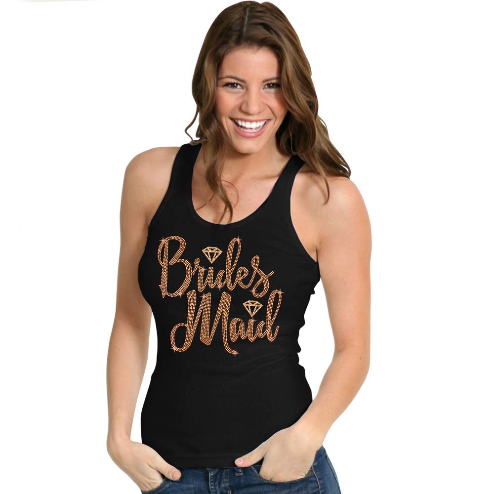 Sparkly Rhinestone Sash Tops for Brides & Bridal Party - Bride, Bridesmaid, Maid of Honor & Bachelorette Squad Shirts | Perfect for Wedding Showers, Bachelorette Parties & Girls' Night Out