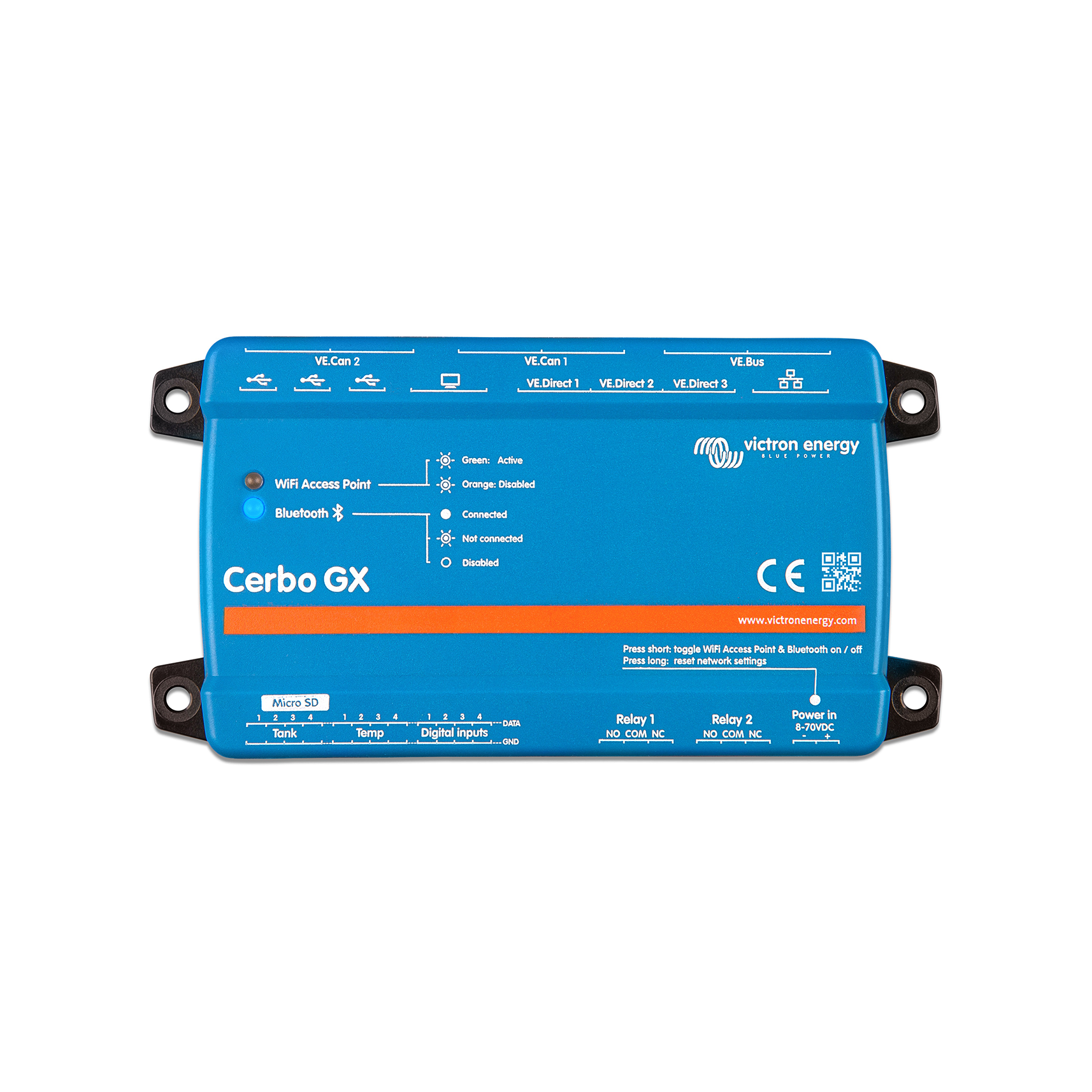 Victron Energy Cerbo GX MK2 Boat & RV Power Monitoring System | BPP900451100 | Real-Time Energy Management for Marine & Off-Grid Applications