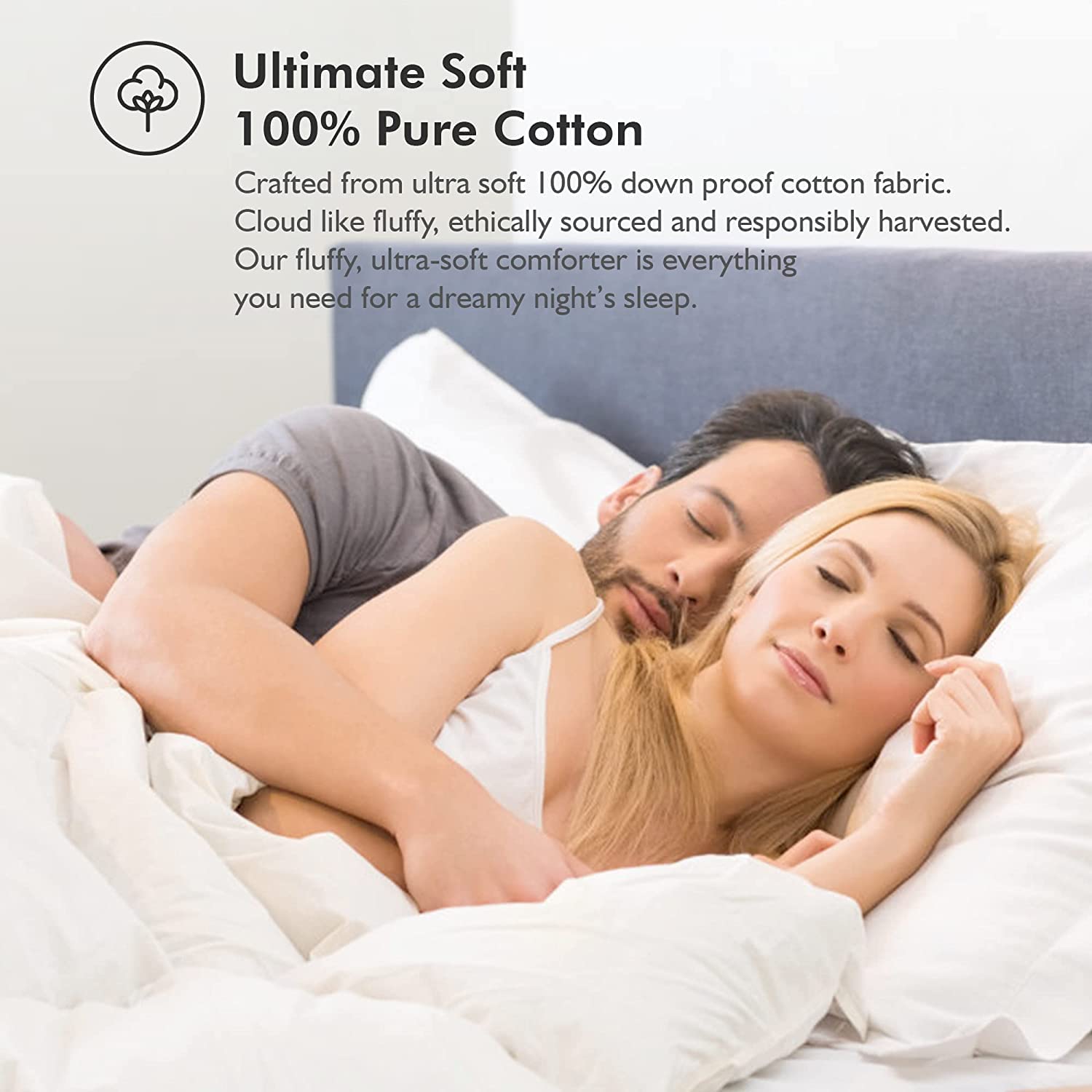Luxury King Size Goose Down Feather Comforter - 100% Egyptian Cotton Cover, 90 oz Fill Weight - All Season Down Alternative Duvet Insert (Palatial King, Black) for Master Bedroom, Guest Room & Hotel Use