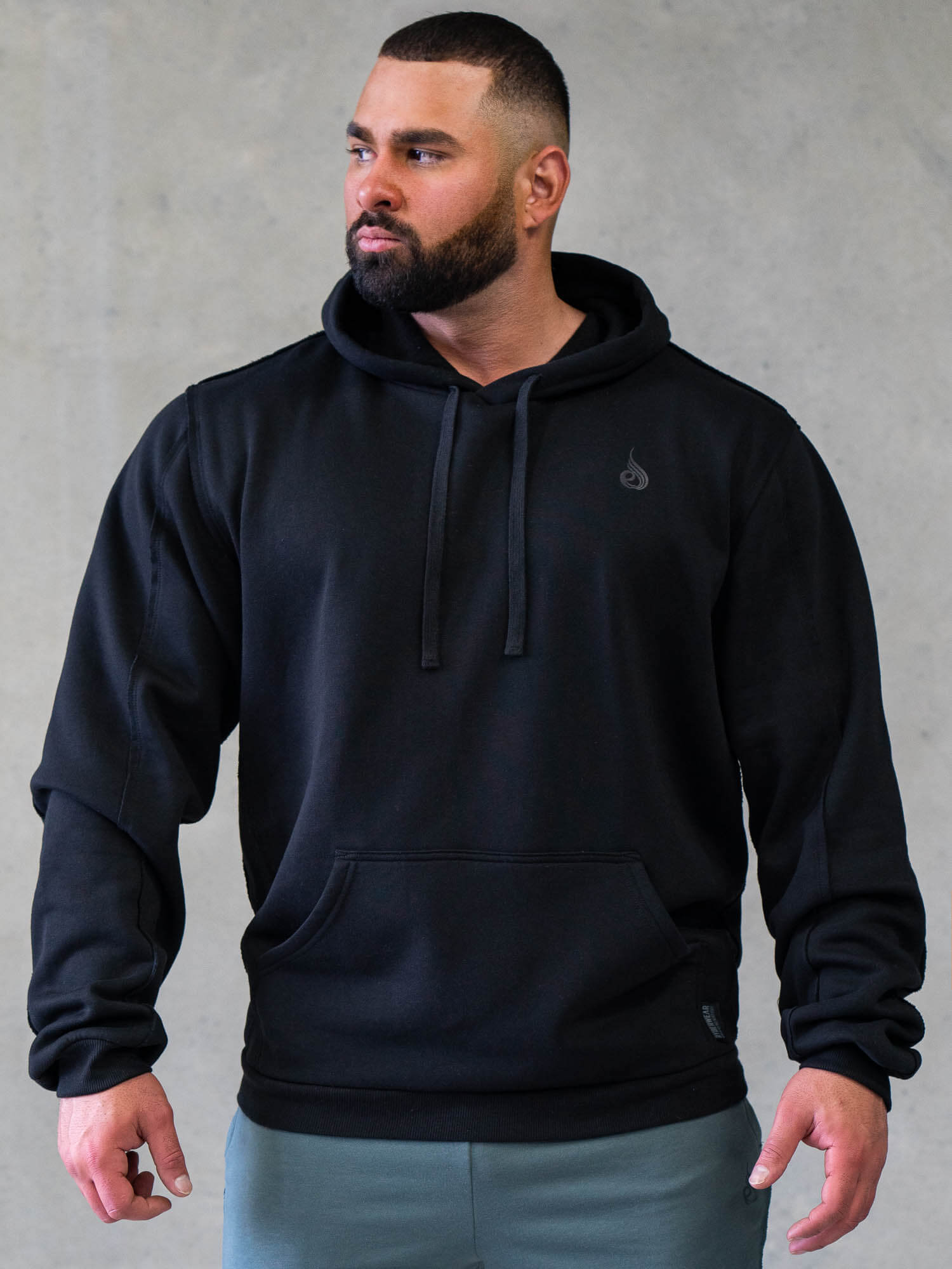 Force Pullover Hoodie for Men & Women - Soft & Comfortable Black Hooded Sweatshirt - Perfect for Gym, Running, and Casual Wear