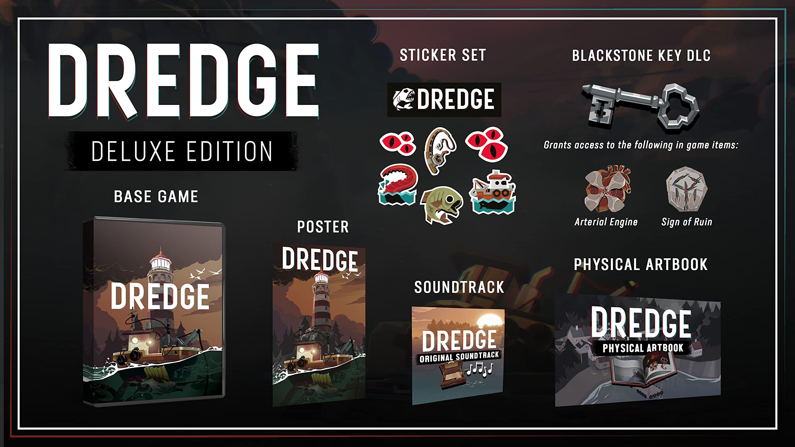 DREDGE: Deluxe Edition for Nintendo Switch - Underwater Horror Adventure Game | Perfect for Horror Fans & Switch Gamers | Play at Home or On-the-Go