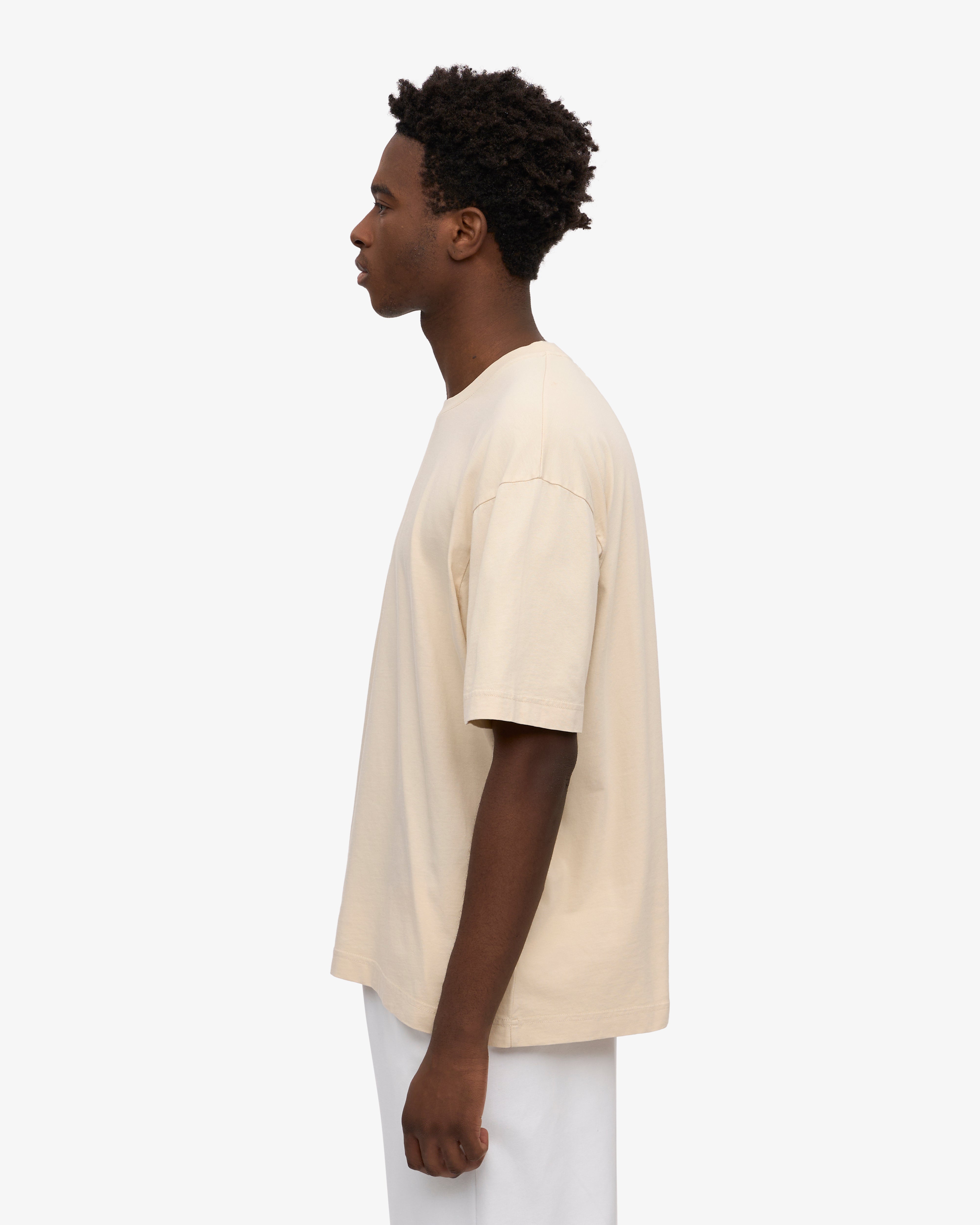 Organic Oversized T-Shirt for Women - Soft Ivory White Cotton Tee - Perfect for Casual Wear, Loungewear & Street Style