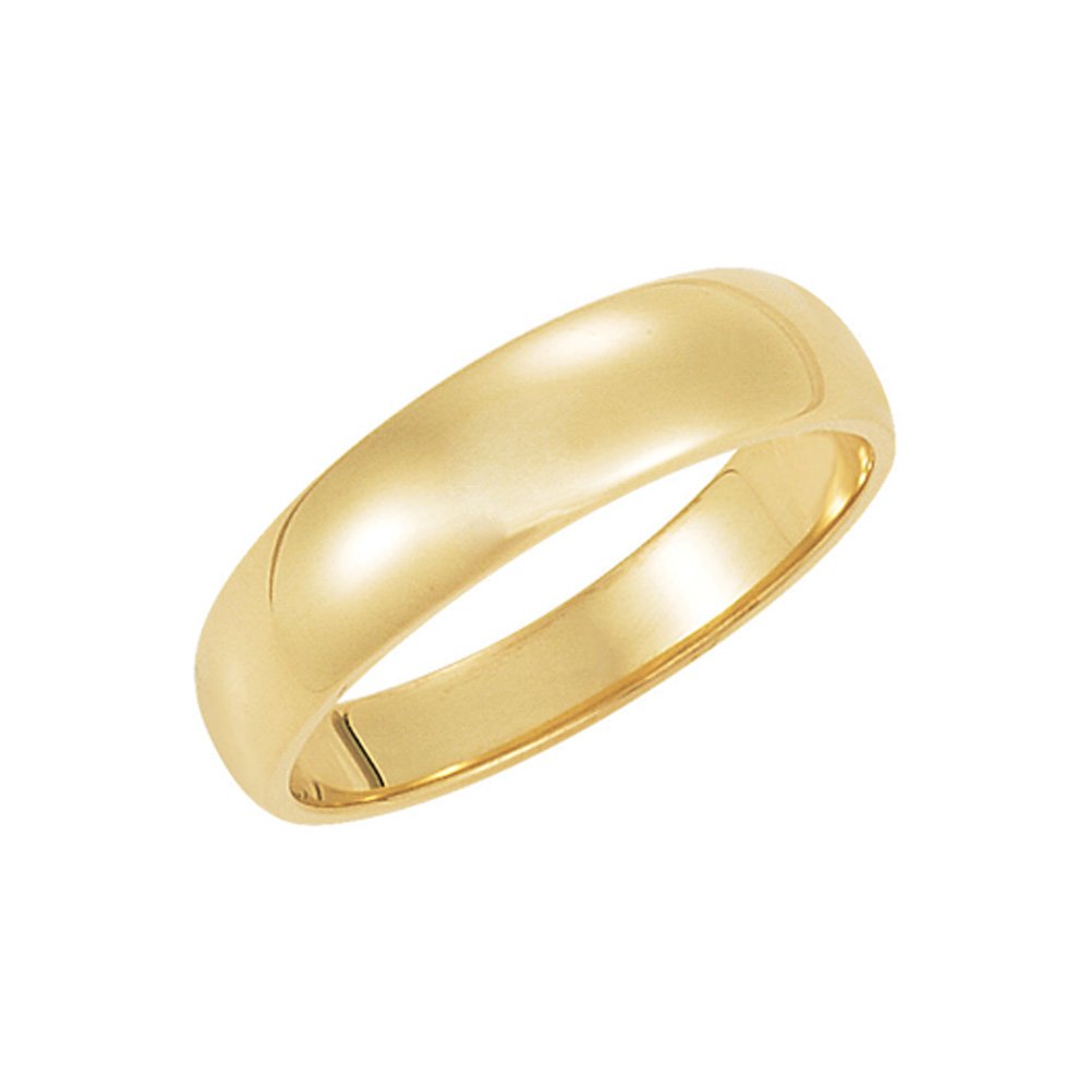 10K Yellow Gold 5mm Black Bow Wedding Band for Bridal Jewelry