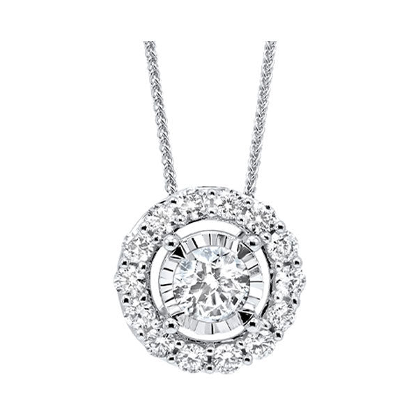 14K White Gold Diamond Pendant (1/3 CTW) - Elegant Necklace for Women, Perfect for Weddings, Anniversaries & Special Occasions