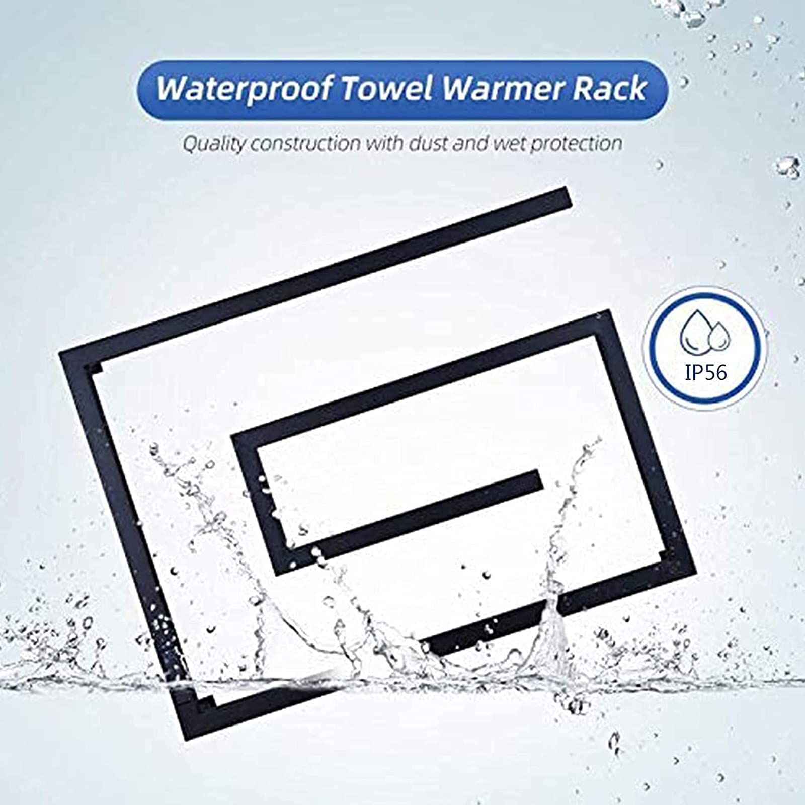 Smart Electric Heated Towel Rack - Wall Mounted Stainless Steel Towel Warmer with Timer & Temperature Control for Bathroom | Hardwired Installation | Perfect for Spa, Luxury Hotels & Cozy Home Bathrooms