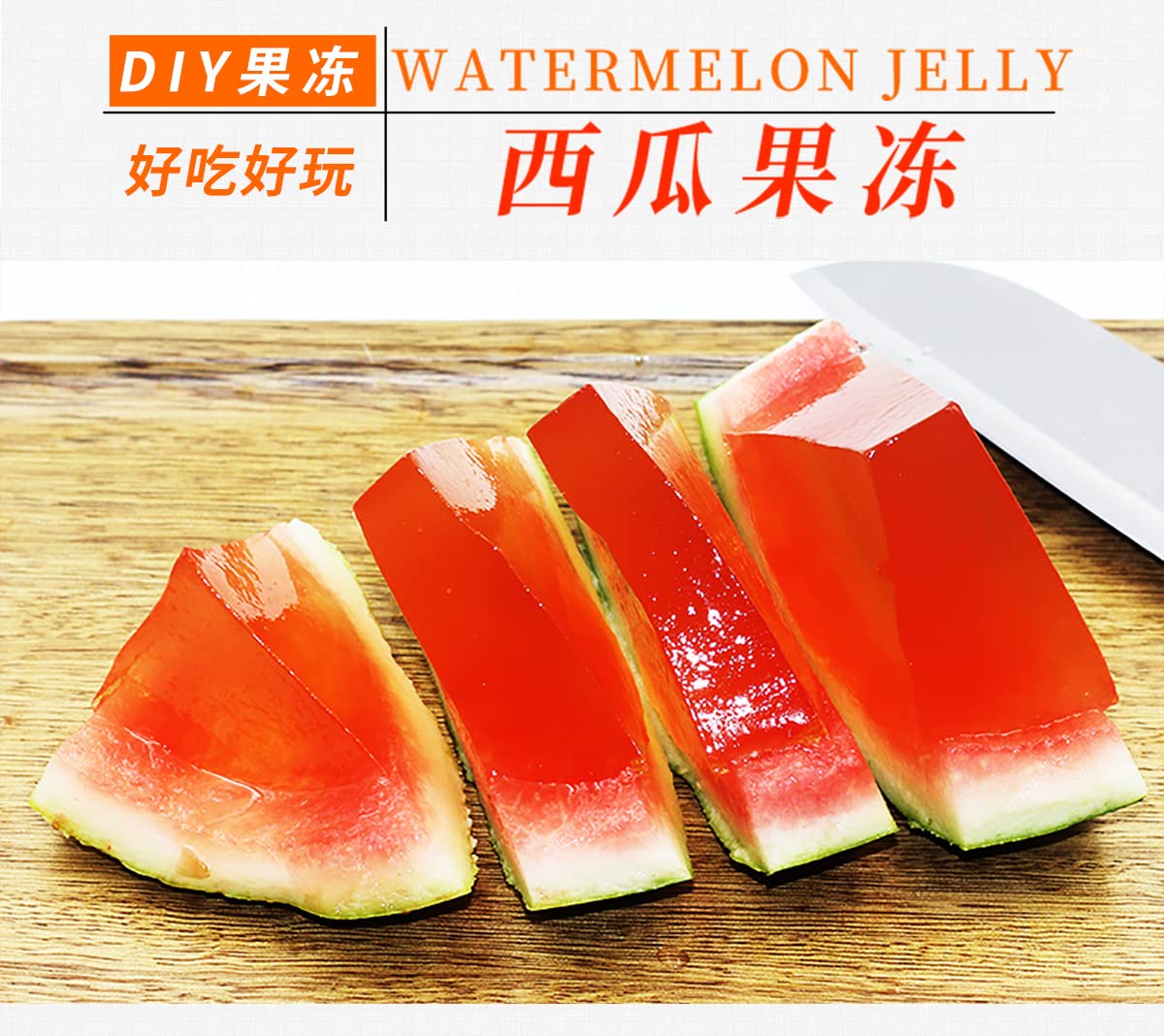Bailinhou Crystal Konnyaku Jelly Powder 100g - Mix Fruit Flavor for Jelly, Noodles & Milkshakes (Pack of 6) | Vegan Dessert, Bubble Tea Topping & Asian Snack Ingredient