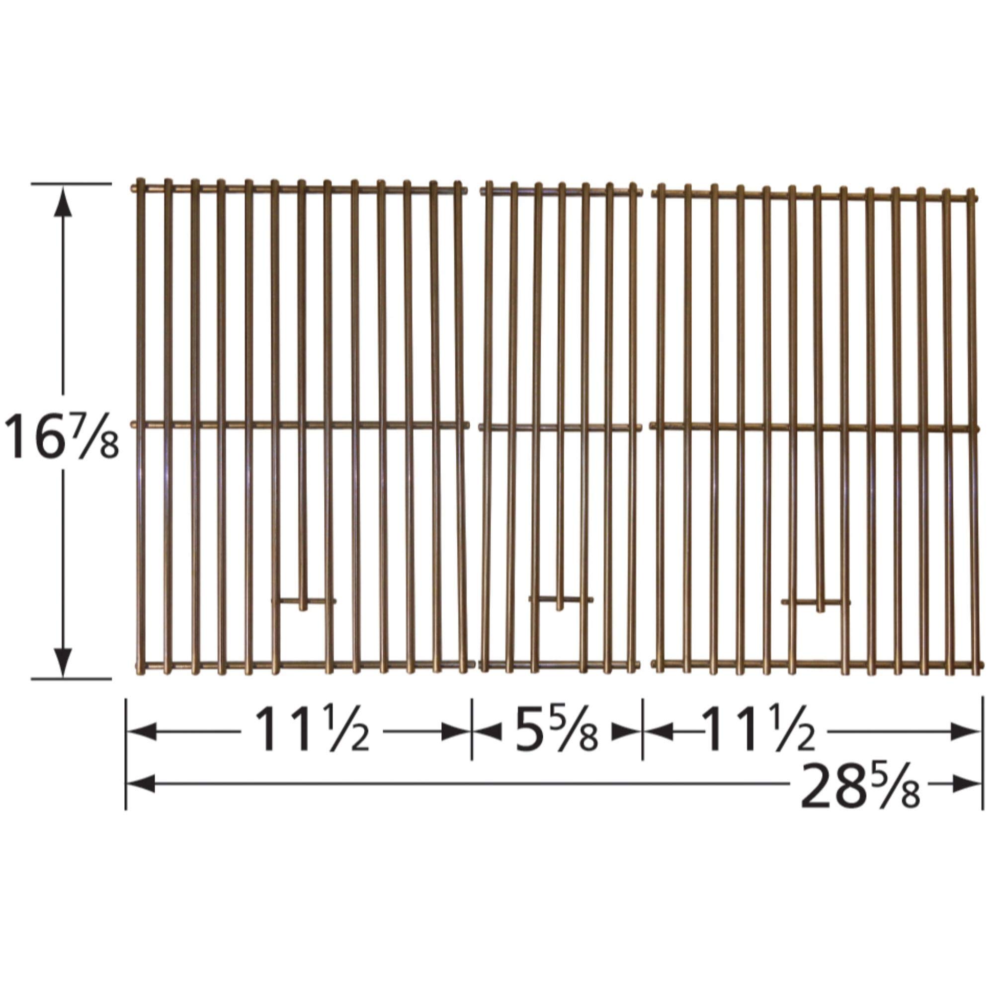 3-Piece Stainless Steel Wire Cooking Grid Replacement for Nexgrill 28.5