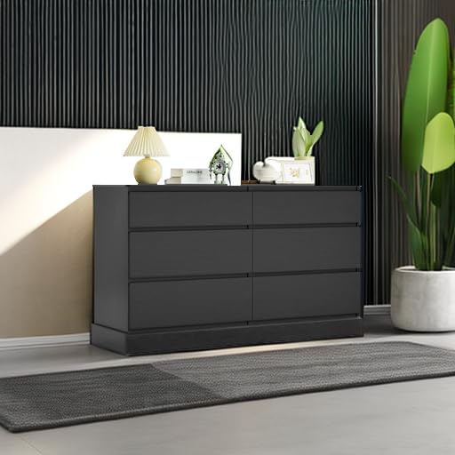 Hasuit 6-Drawer Double Dresser, 51.5