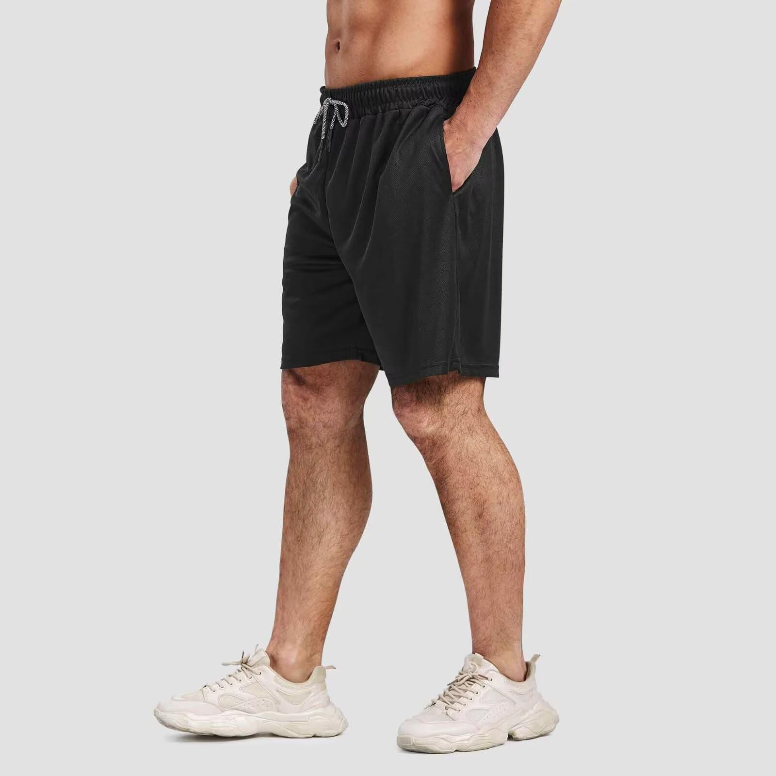 5 Pack Men's 7 Inch Gym Shorts - Breathable Dry Fit Running Shorts with Mesh Lining & Pockets for Workout, Training, Jogging - Perfect for Gym, Running, Basketball & Outdoor Sports