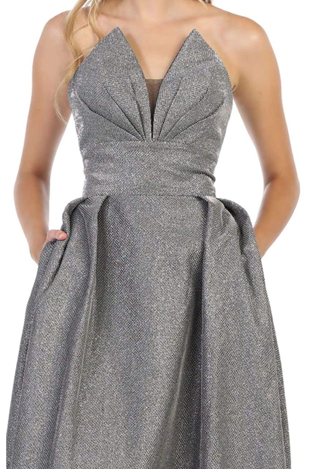 Elegant Long Silver Prom Dress - Sleeveless Sparkly Evening Gown for Homecoming, Formal Dances & Special Occasions