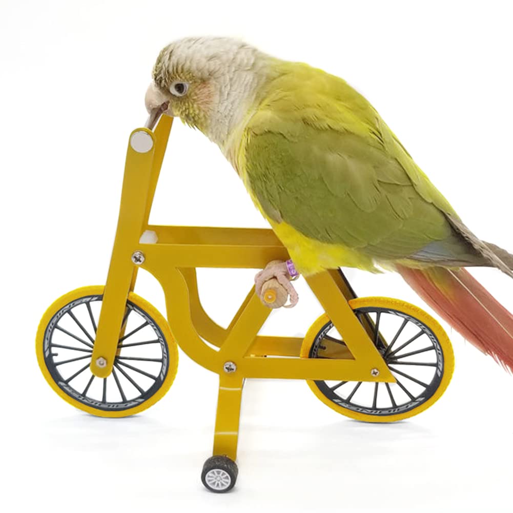 Parrot Bike Toy - Interactive Intelligence Training & Educational Puzzle Toy for Medium Birds - Foot Talon Exercise & Mental Stimulation for Parakeets, Cockatiels & Conures - Perfect for Playtime & Training Sessions