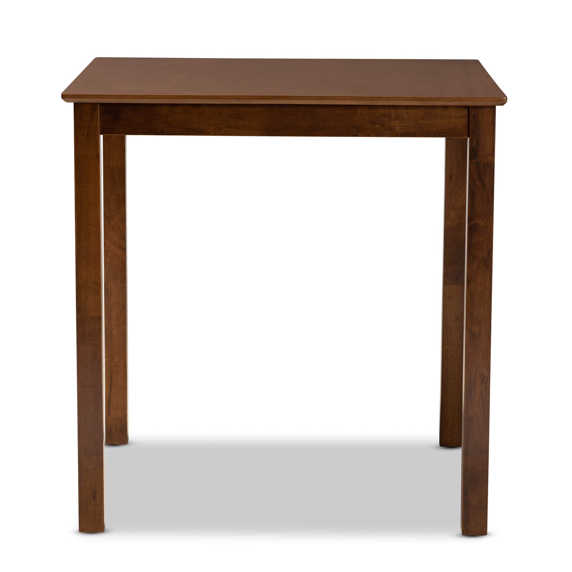 Baxton Studio Pub Table - 24 Inch Round Bar Height Table in Walnut Finish - Perfect for Kitchen, Dining Room, or Outdoor Entertaining