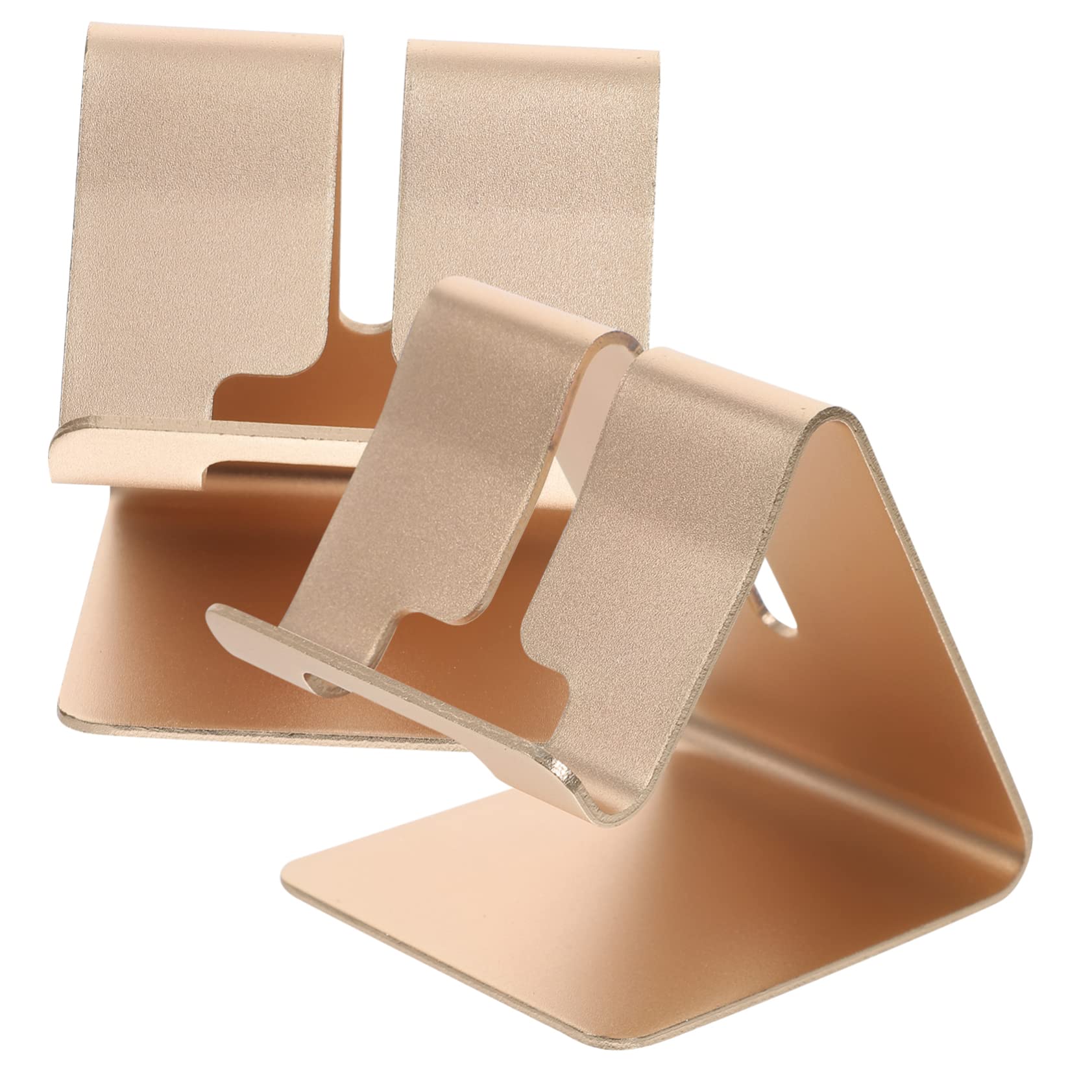 Aluminum Universal Tabletop Phone Stand Holder - Adjustable Phone Bracket for Cell Phone, Tablet, and Computer - Perfect for Desk, Kitchen, and Video Calls