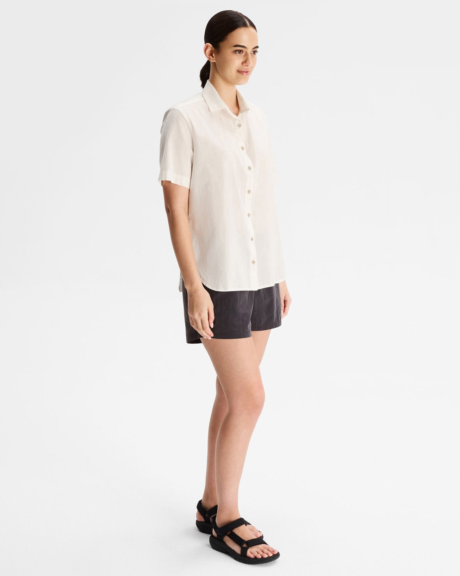 Women's Flaxton LT Short Sleeve Shirt - Breathable White Casual Top for Summer | Perfect for Outdoor Activities, Work & Travel