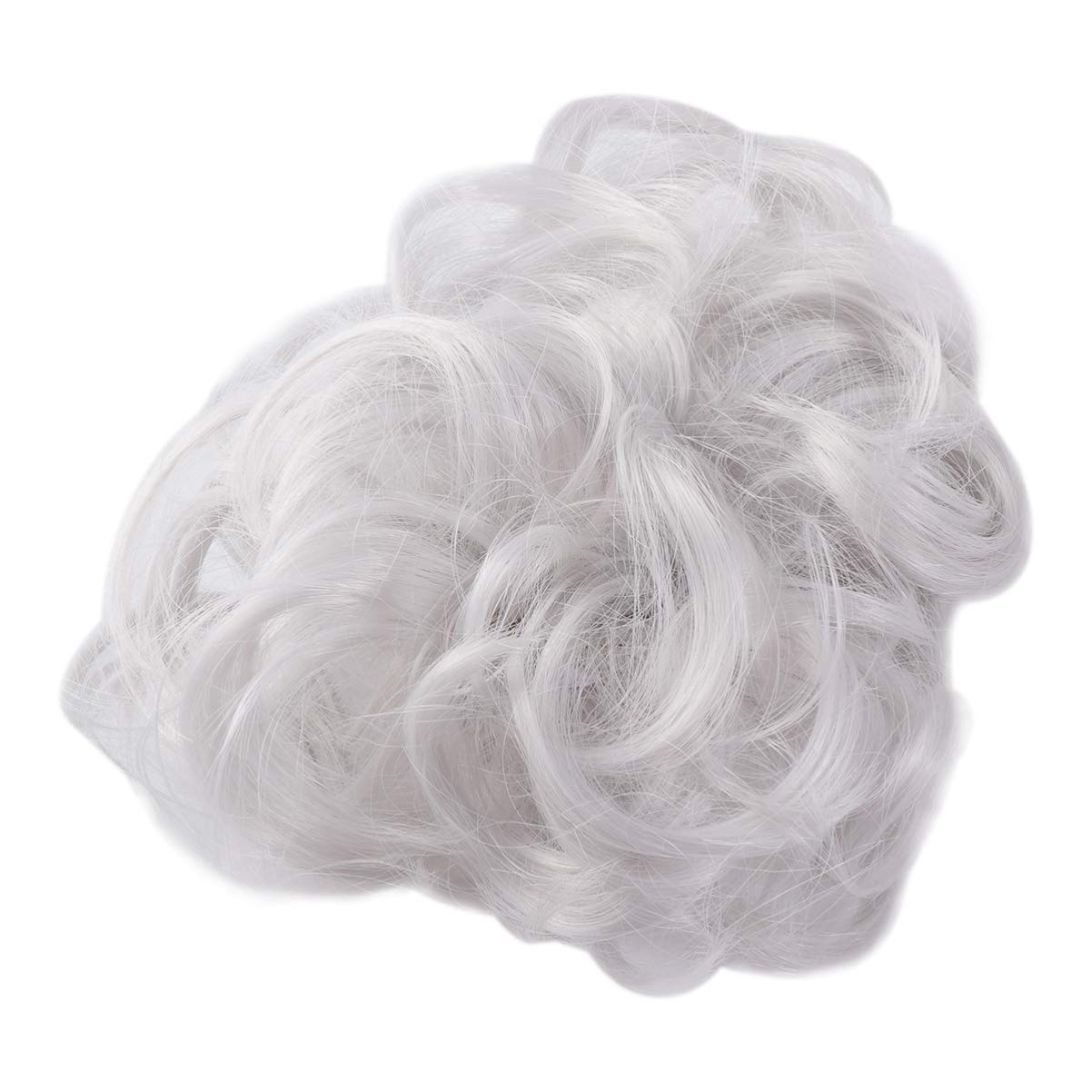 Beaupretty Synthetic Wavy Curly Messy Donut Chignon Hair Bun Extensions - Clip-in Ponytail Hairpiece for Women & Girls - Perfect for Parties, Weddings, Cosplay & Everyday Styling