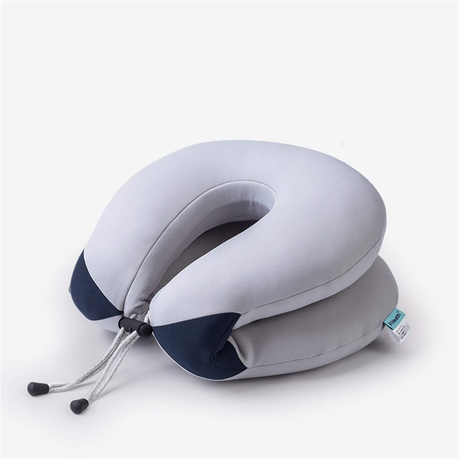 **47-B U-Shaped Memory Foam Neck Pillow for Office & Travel - Ergonomic Cervical Support, Portable & Comfortable (Gray) - Perfect for Long Flights, Work, and Relaxation**