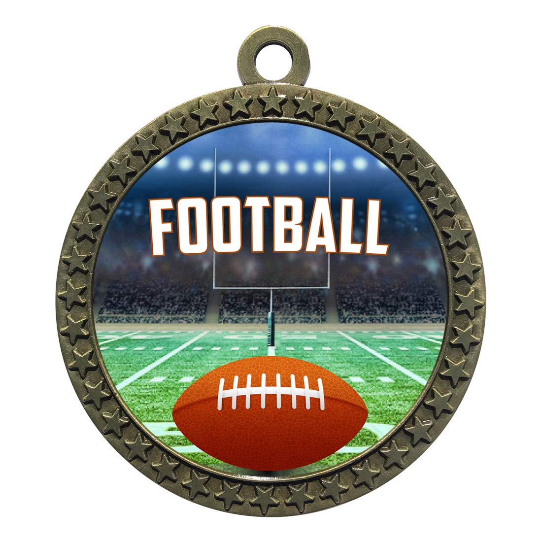 1-50 Pack Gold Football Medals with Neck Ribbon - Championship Trophy Awards for Soccer Tournaments, Youth Sports Prizes & Team Recognition Gifts - Perfect for End of Season Ceremonies, Competitions & Achievement Celebrations