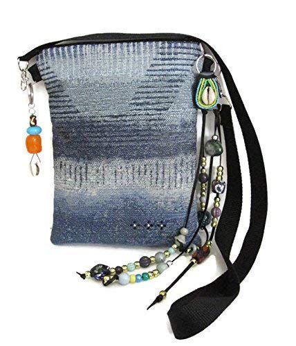 Stylish Women's Crossbody Bag - Denim Blue Native American Inspired Design for Casual Outings & Travel Accessories