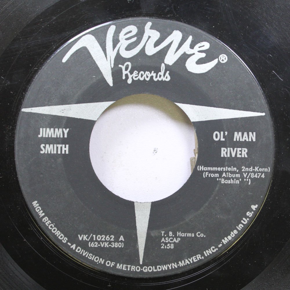Jimmy Smith 45 RPM Vinyl Record - Ol' Man River / Bashin' - Classic Jazz & Soul Music for Collectors, DJs, and Vintage Music Lovers - Perfect for Home Listening, Gifts, and Music Collections