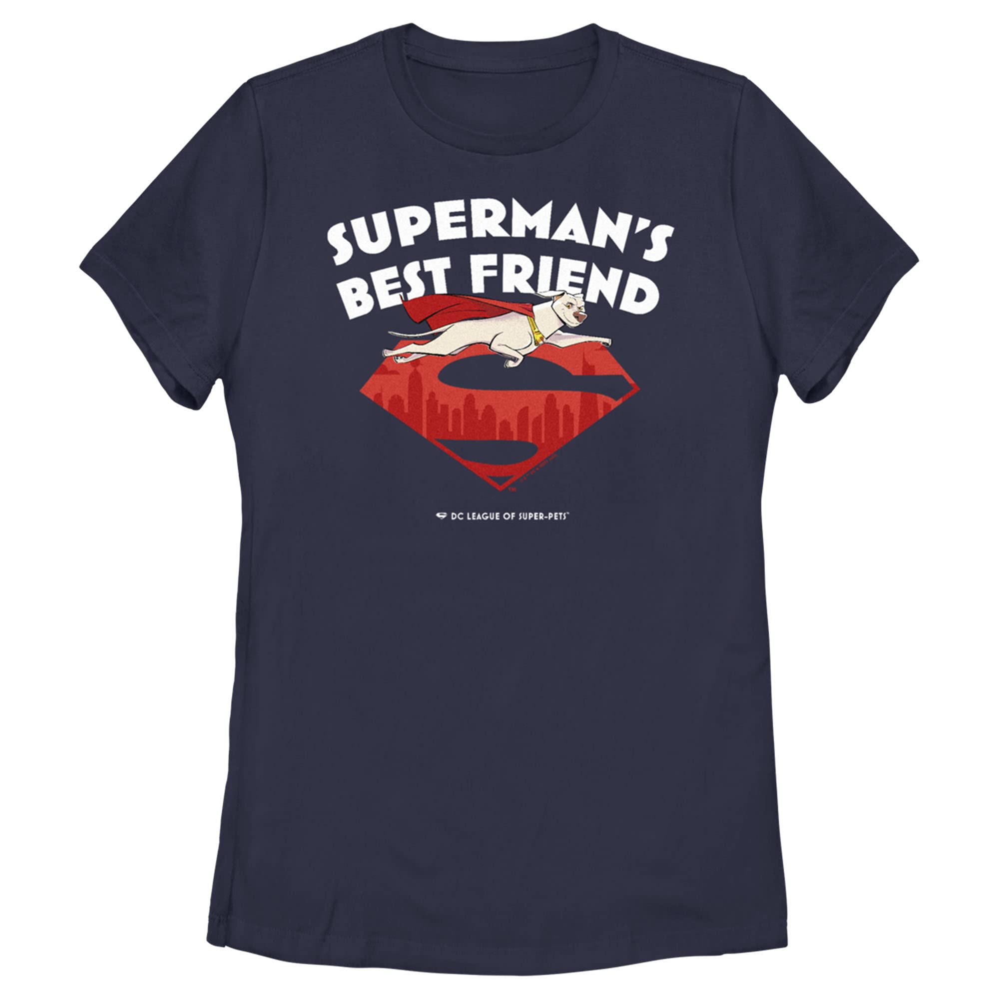 Women's DC League of Super-Pets Krypto Flying T-Shirt - Superman's Best Friend Graphic Tee for Casual Wear & Comic Conventions