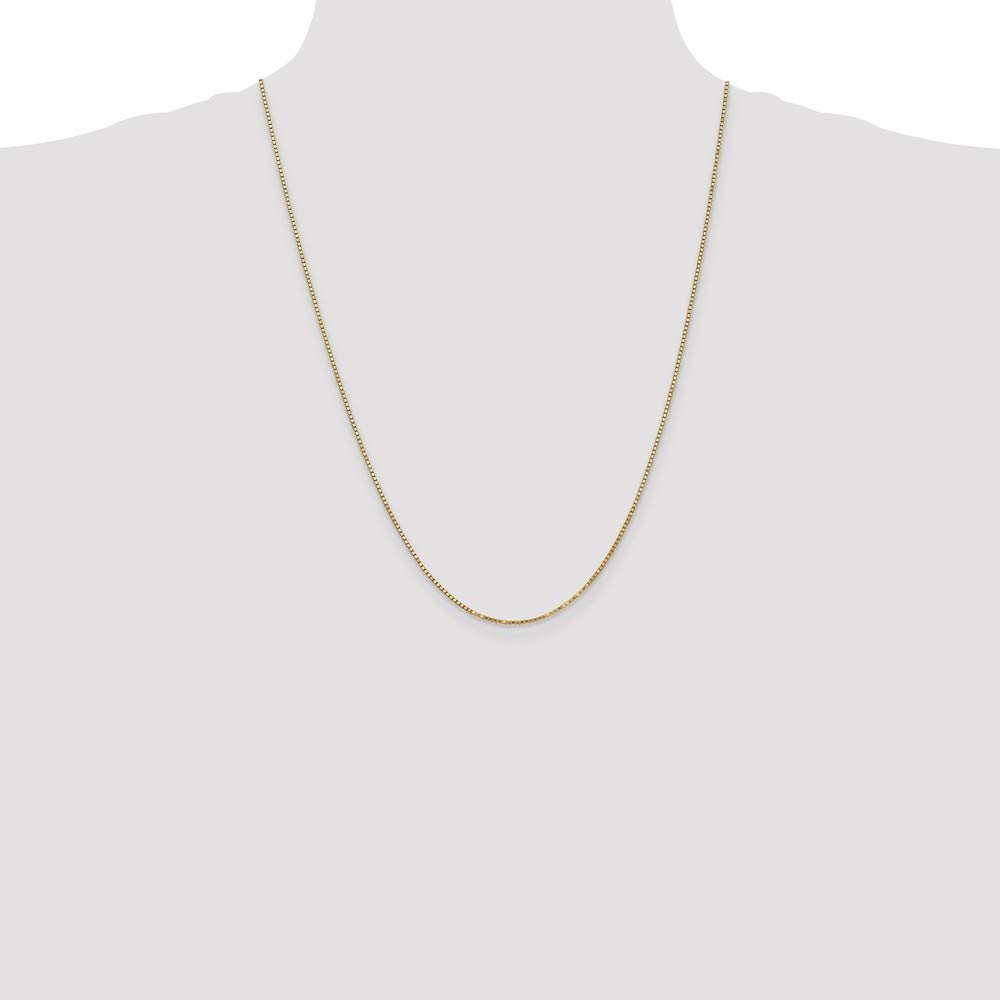 10K Yellow Gold Box Chain Necklace 1.30mm Width - Durable Lobster Clasp for Secure Wear - Perfect for Everyday Jewelry, Gifts & Special Occasions