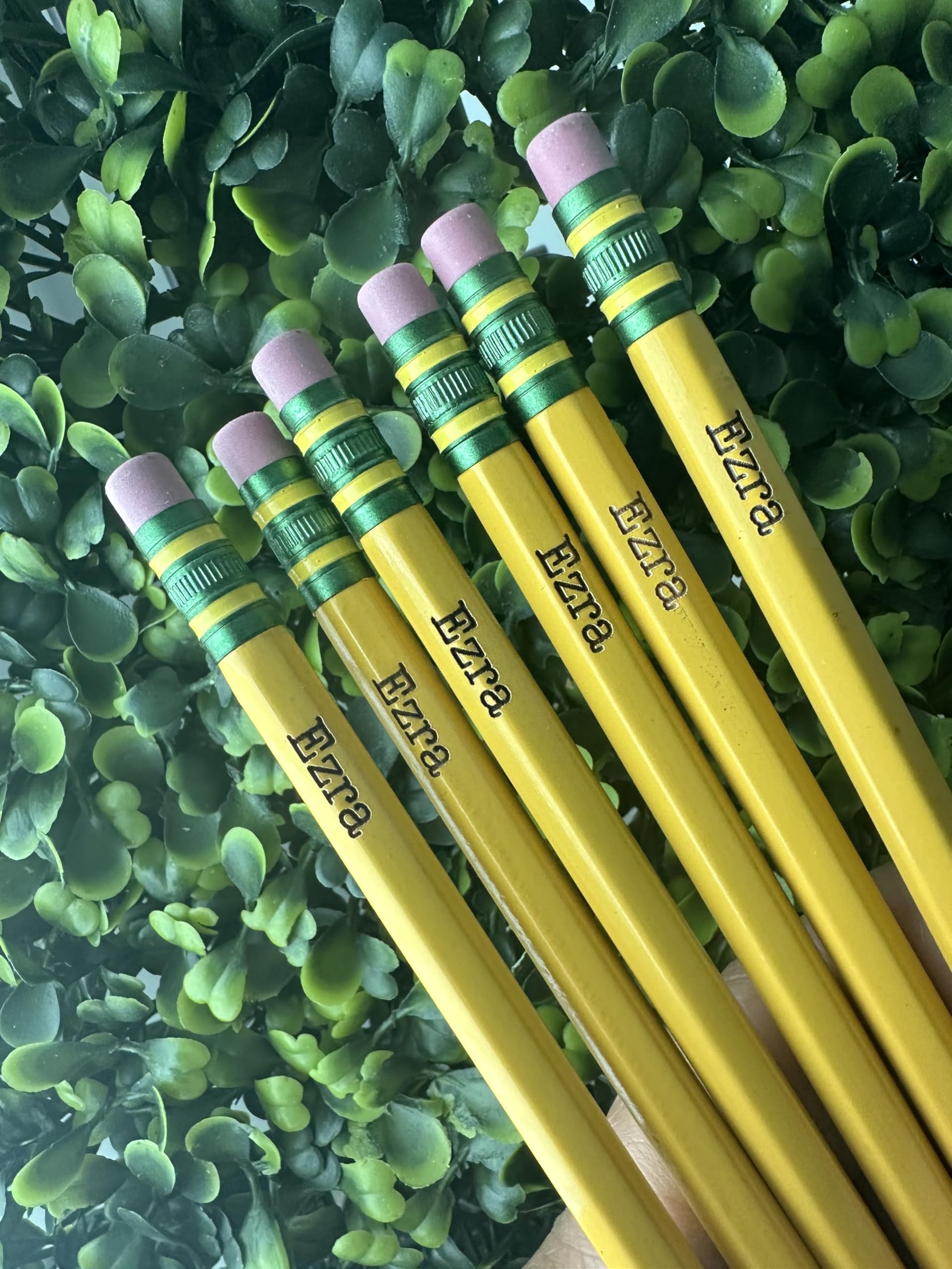 Custom #2 Pencils with Name - Personalized Yellow School Pencils for Students, Teachers & Classroom Supplies - Perfect for Back to School, Gifts & Homework Writing