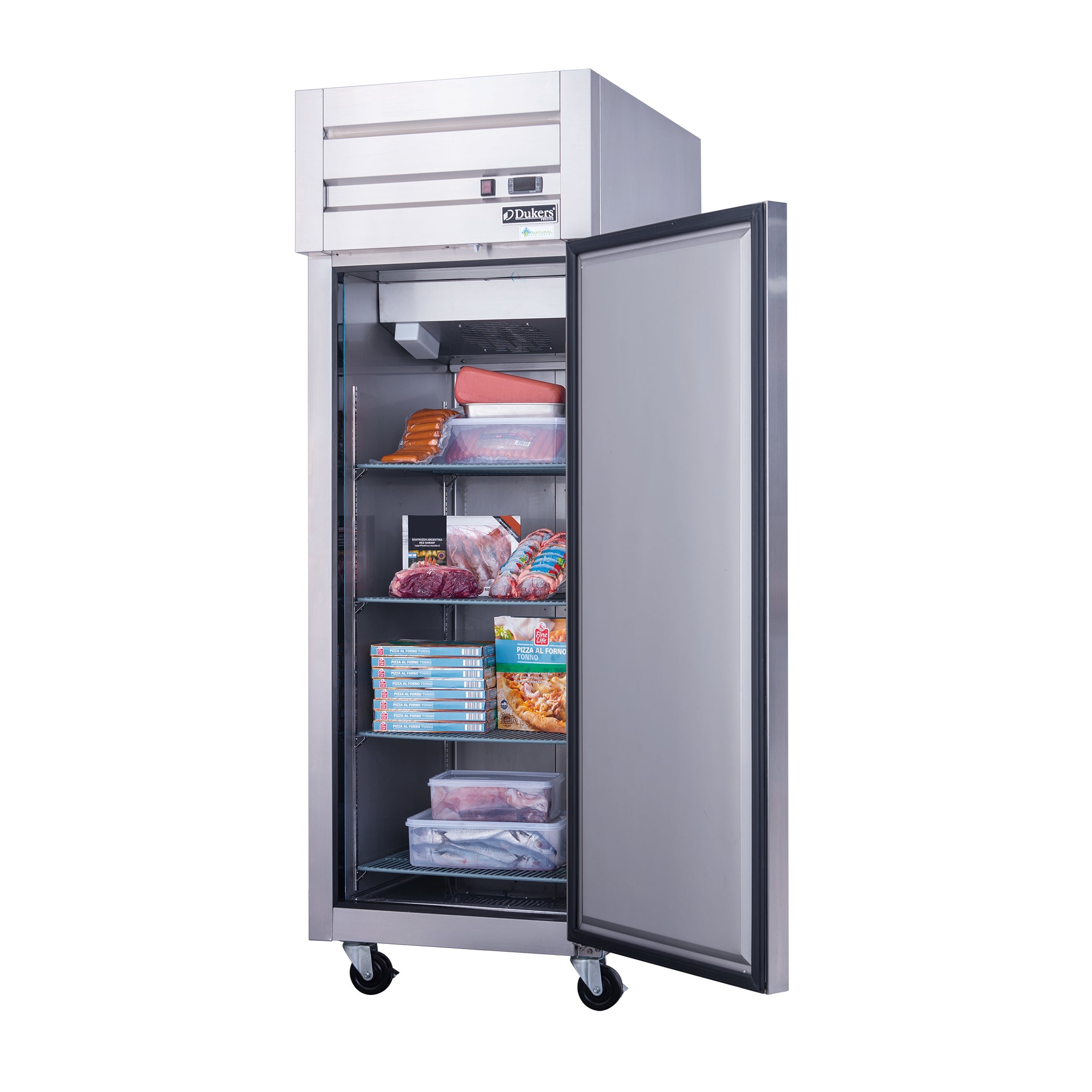 Dukers D28AF 1-Door Compact Freezer for Home, Kitchen, or Garage - Energy Efficient & Space Saving Appliance for Frozen Food Storage