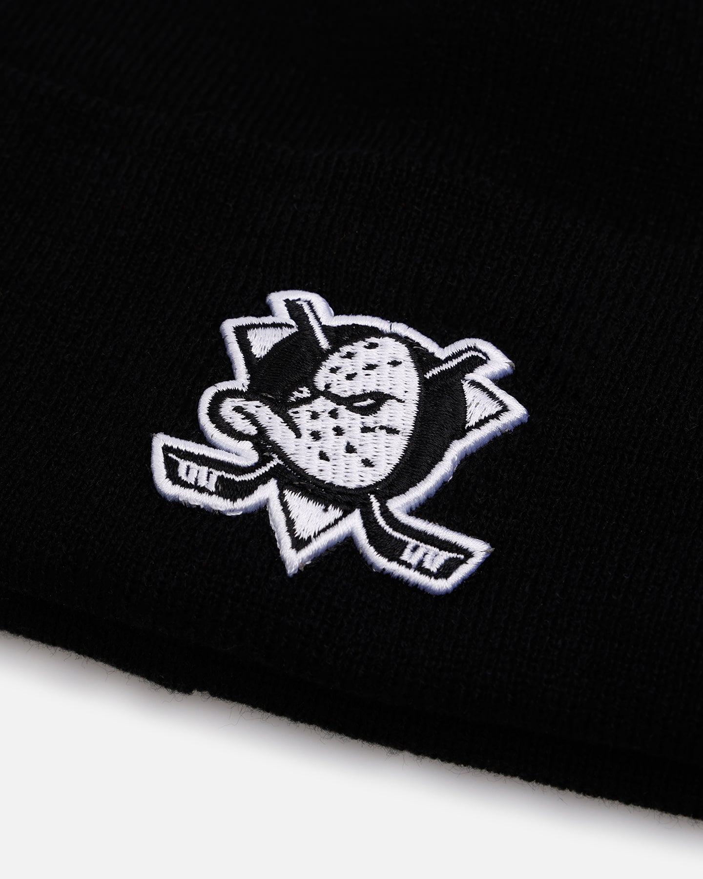 47 Brand Anaheim Ducks Haymaker Cuff Knit Beanie - Black/White NHL Hockey Fan Hat for Men & Women - Perfect for Cold Weather & Game Day Outfits