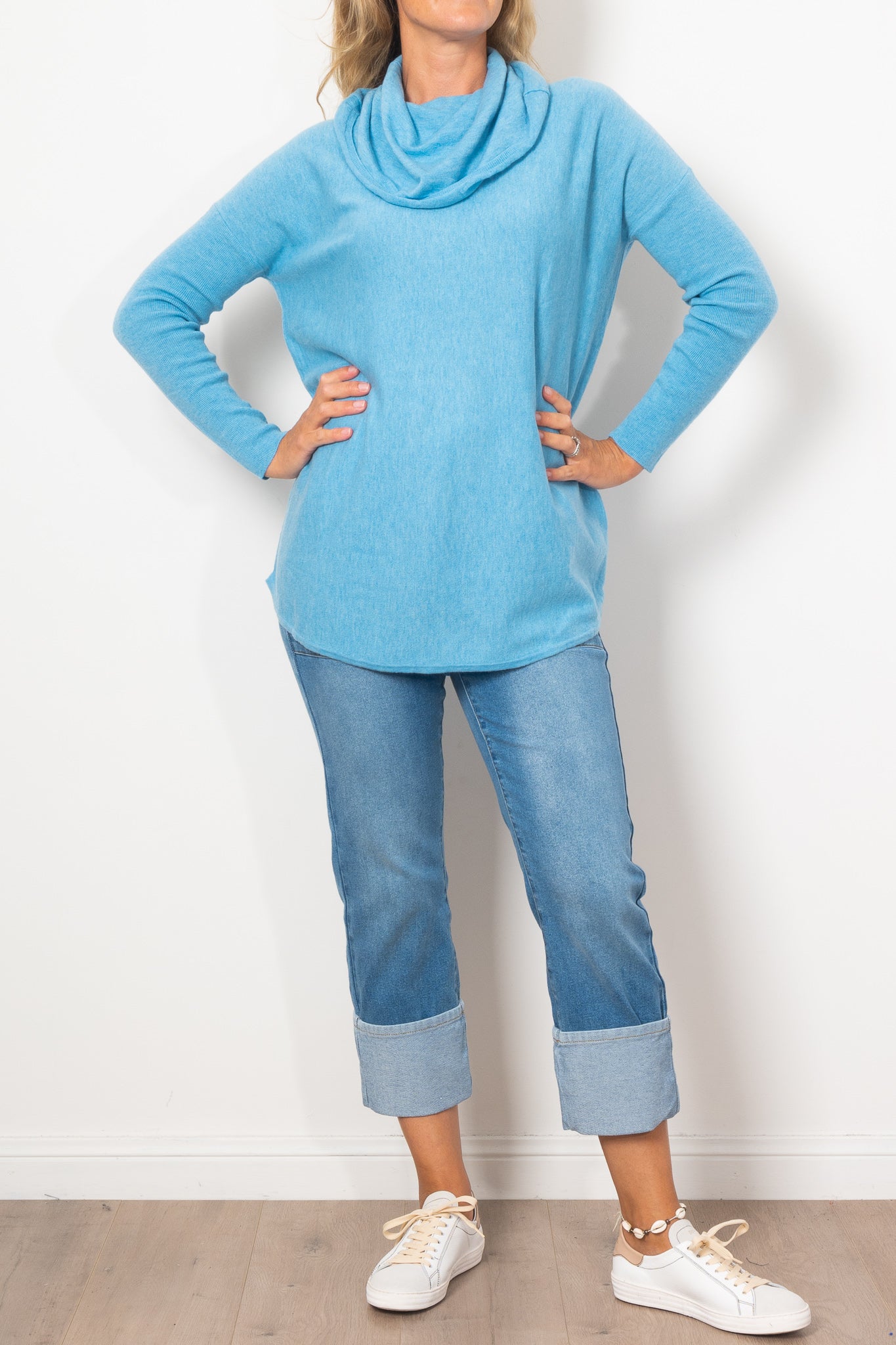 Bridge & Lord Kylie Cowl Neck Knit Sweater for Women - Soft Chunky Knit Pullover Winter Tops - Perfect for Office Wear, Date Nights & Casual Outfits