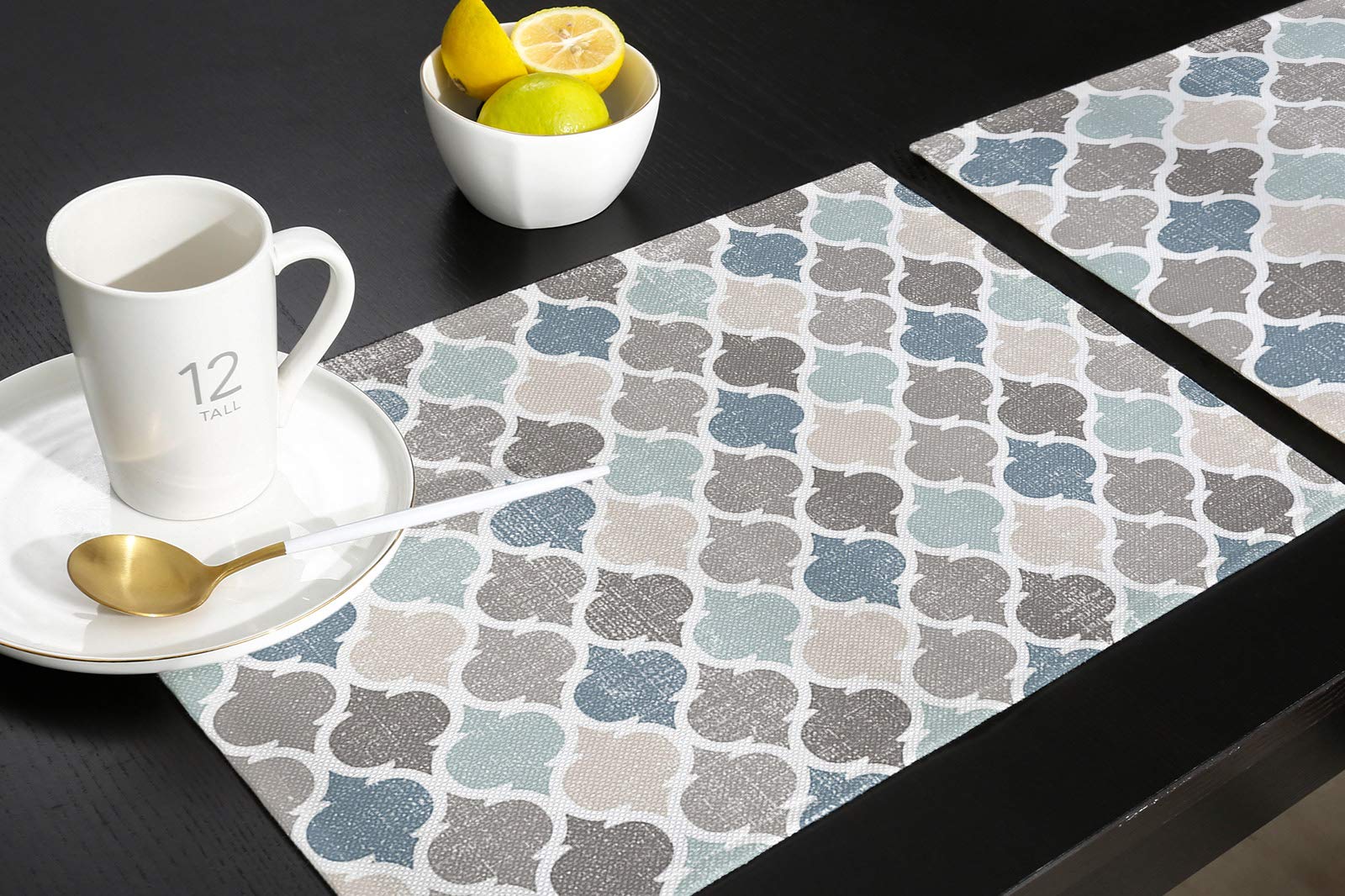 Geometric Moroccan Pattern Washable Placemats Set of 4 - 13