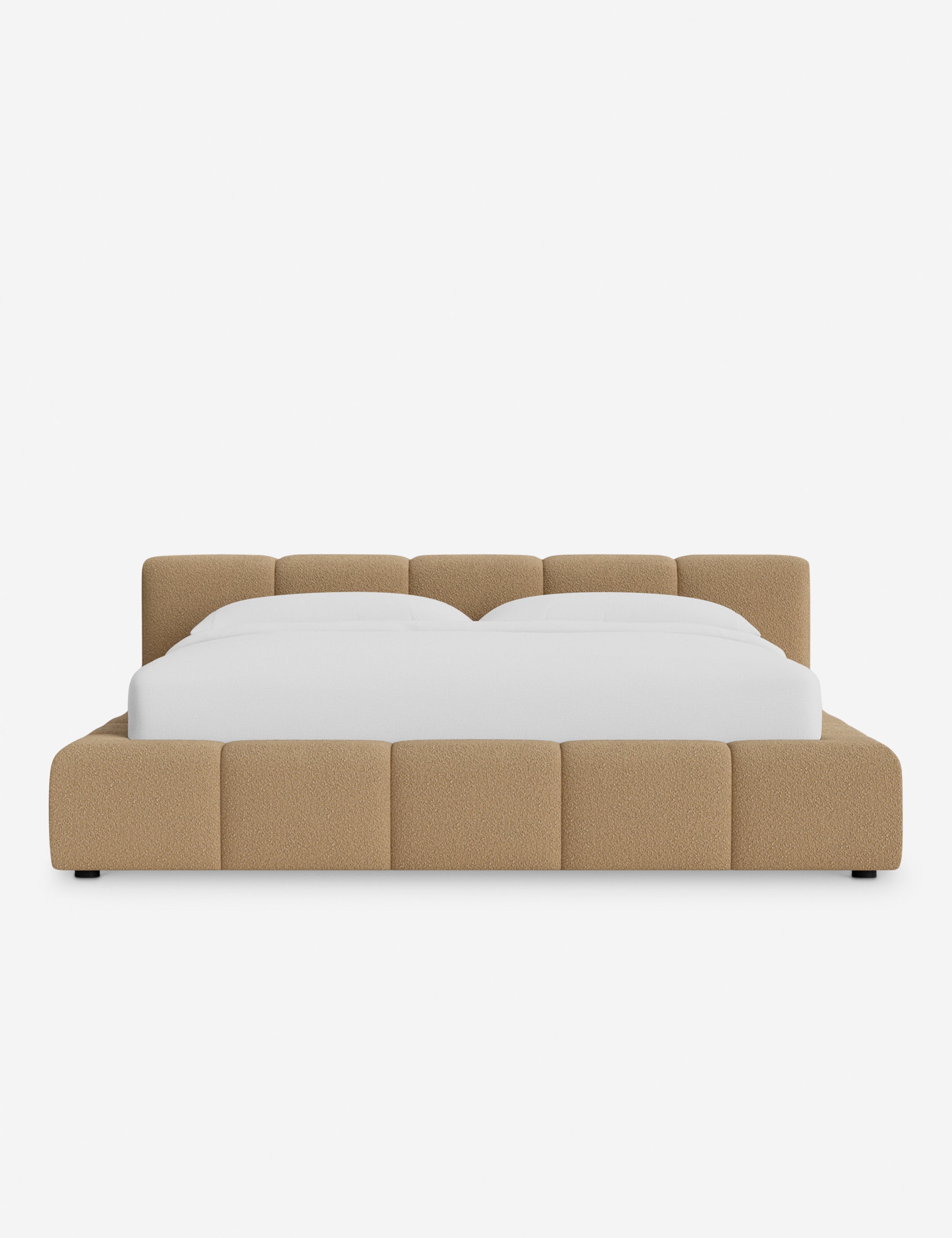 Cambry Platform Bed Frame - Modern Minimalist Wooden Bed with Headboard - Perfect for Bedroom, Guest Room & Small Spaces