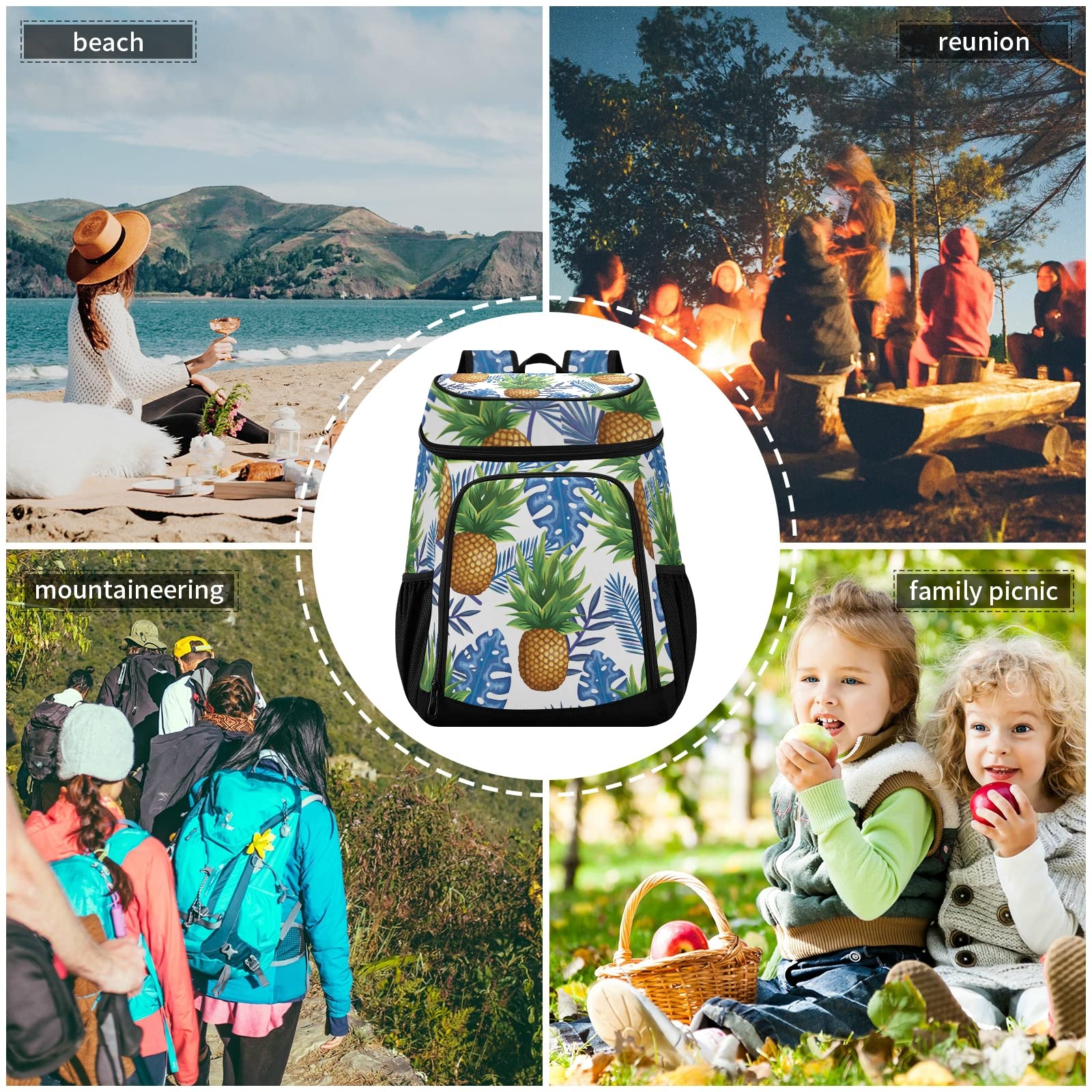 Insulated Cooler Backpack for Women & Men - Leakproof Picnic Lunch Bag for Beach, Work, Hiking, Camping, Park & Day Trips - Perfect for Outdoor Adventures, Travel & Daily Commute
