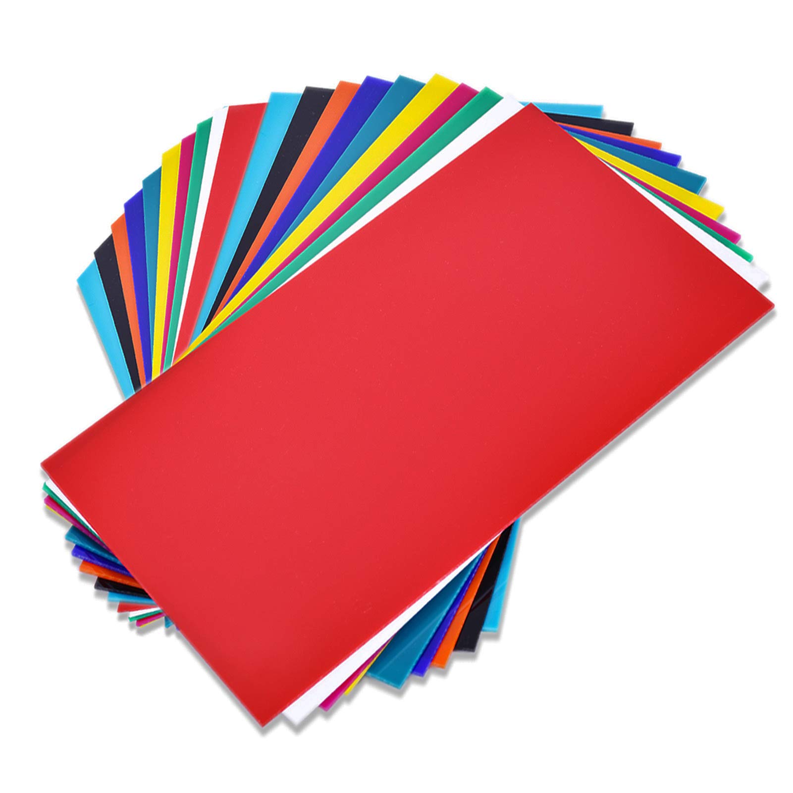 20-Piece 10-Color Opaque Cast Acrylic Sheets 12