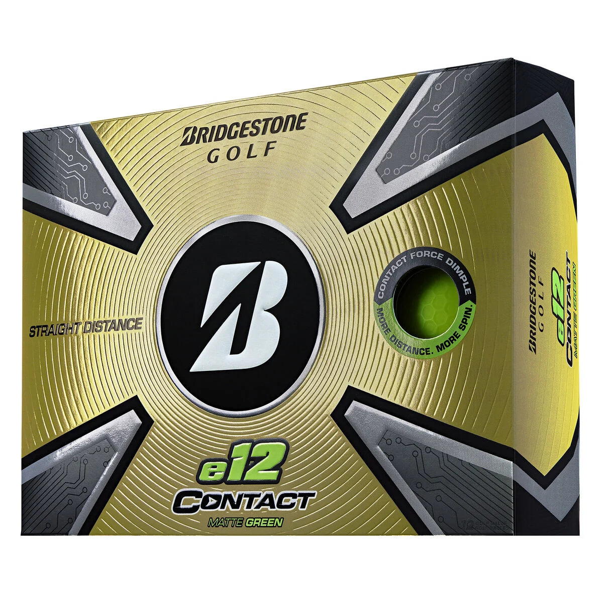 Bridgestone e12 Contact 2023 Golf Balls - Premium Performance Golf Balls for Distance & Control - Perfect for Golfers, Tournaments & Practice Sessions