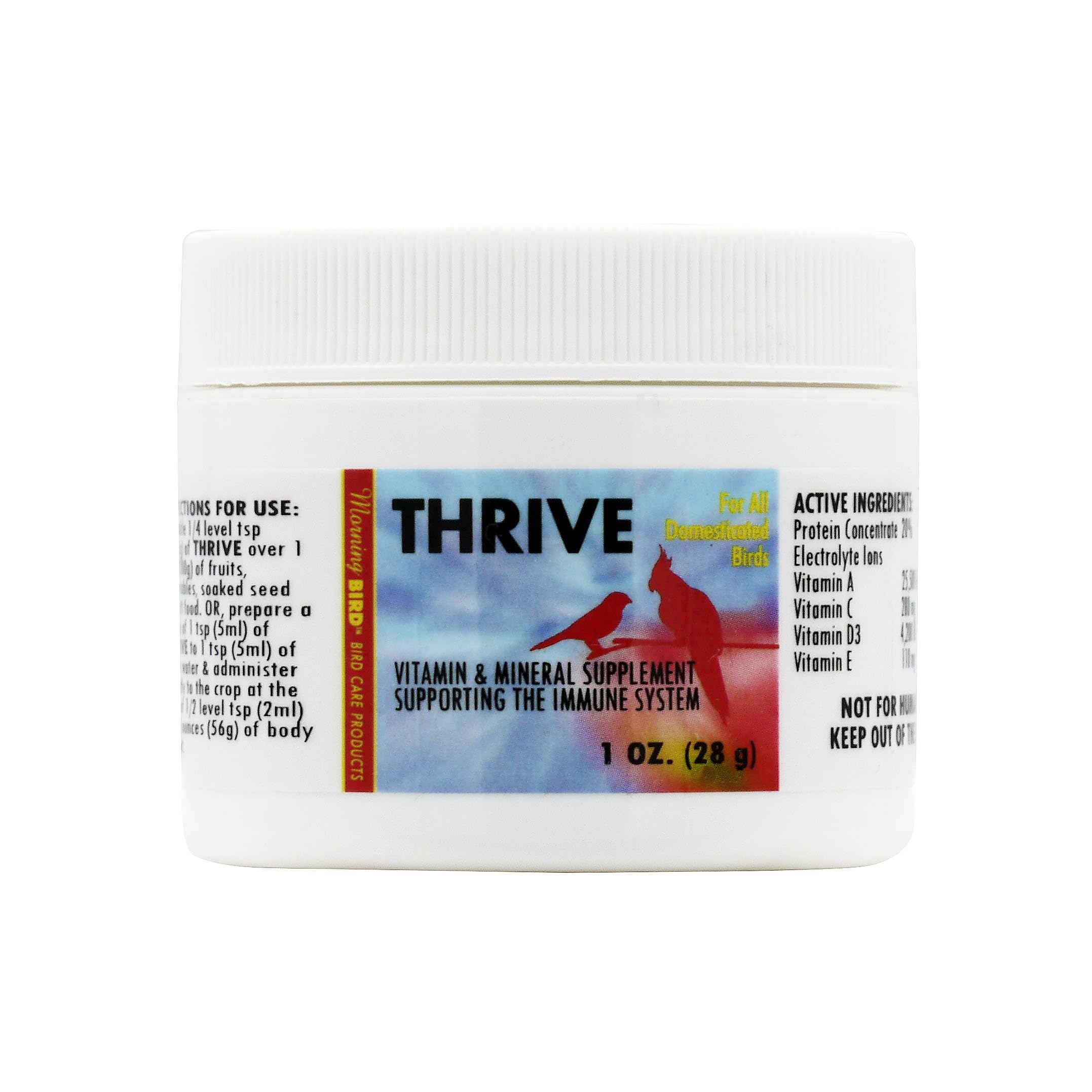 Morning Bird Thrive - Premium Energy Supplement with Essential Minerals, Vitamins, Amino Acids, Electrolytes & Protein (1 oz) | Boost Energy & Recovery for Athletes, Fitness & Daily Wellness