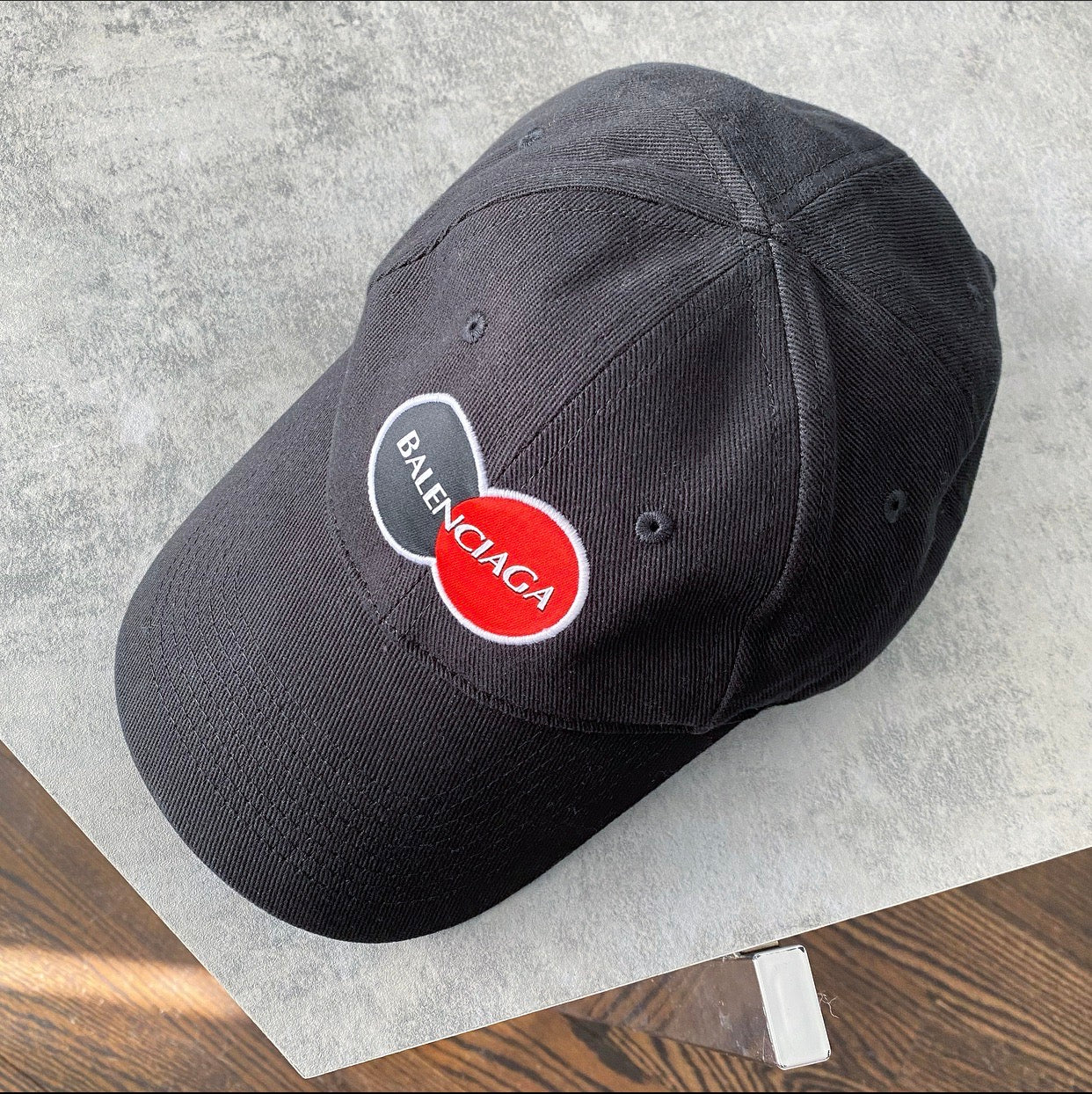 Balenciaga Black Mastercard Logo Cap Hat - Stylish Designer Baseball Cap for Men & Women - Perfect for Streetwear, Casual Outfits & Travel