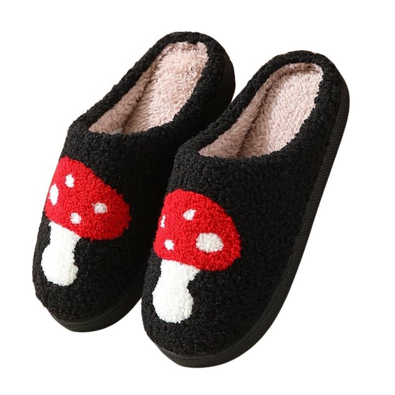 **Women's Mushroom House Slippers - Cozy Indoor Slippers with Cushioned Sole | Cute Cottagecore Aesthetic for Home, Lounge & Winter Comfort**