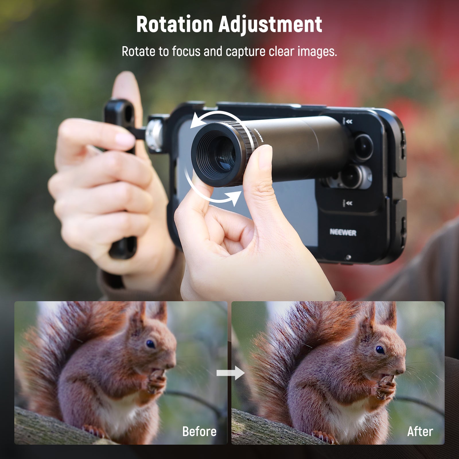 NEEWER LS 36 7x Telephoto Lens with 17mm Thread Mount for DSLR & Mirrorless Cameras - Perfect for Wildlife, Sports & Travel Photography