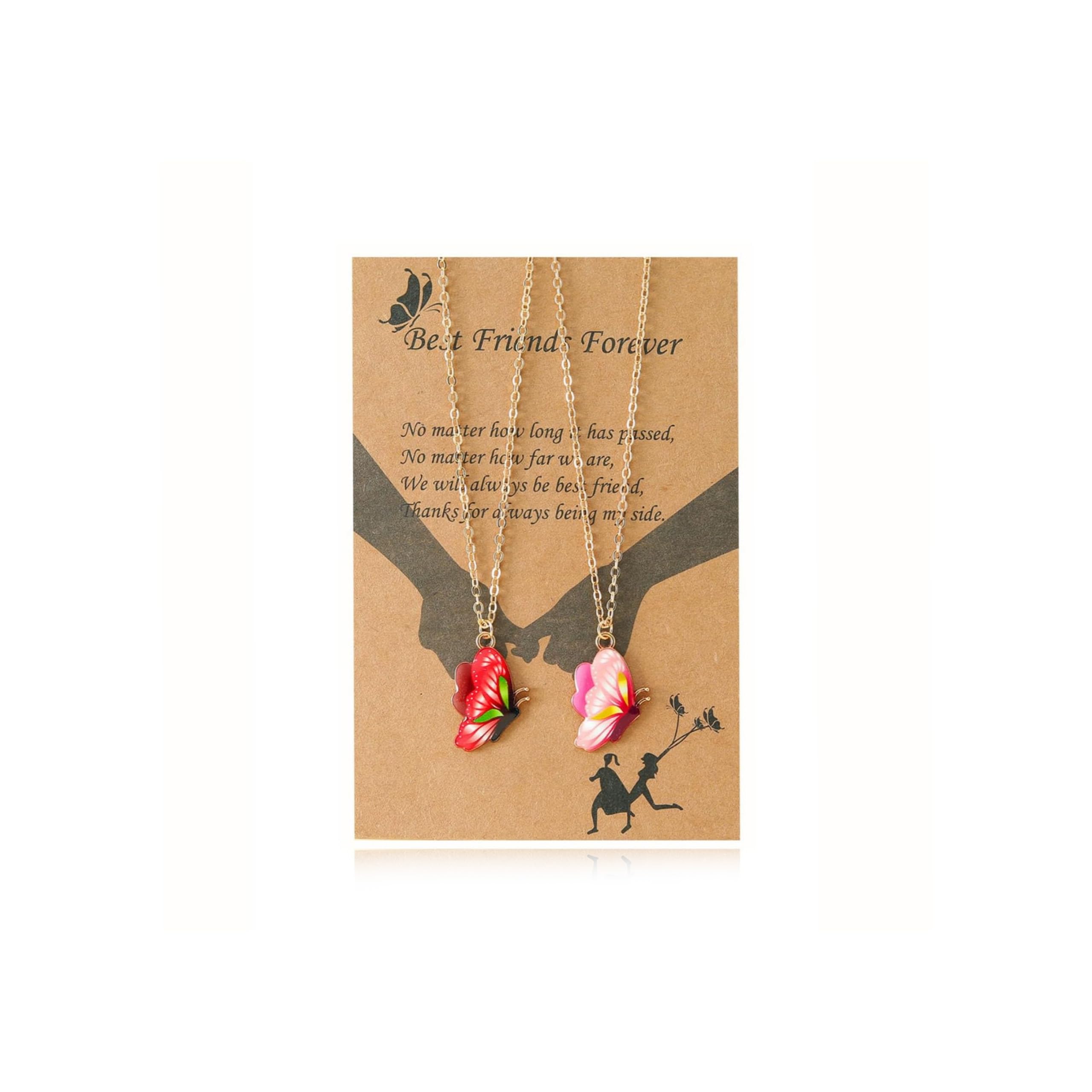 Friendship Necklaces for 2/3 - BFF Necklace Set for Sisters & Best Friends - Matching Heart, Butterfly & Soccer Charm Pendant Necklaces - Perfect Birthday Gifts for Women - Ideal for Sister Bonding & Best Friend Moments
