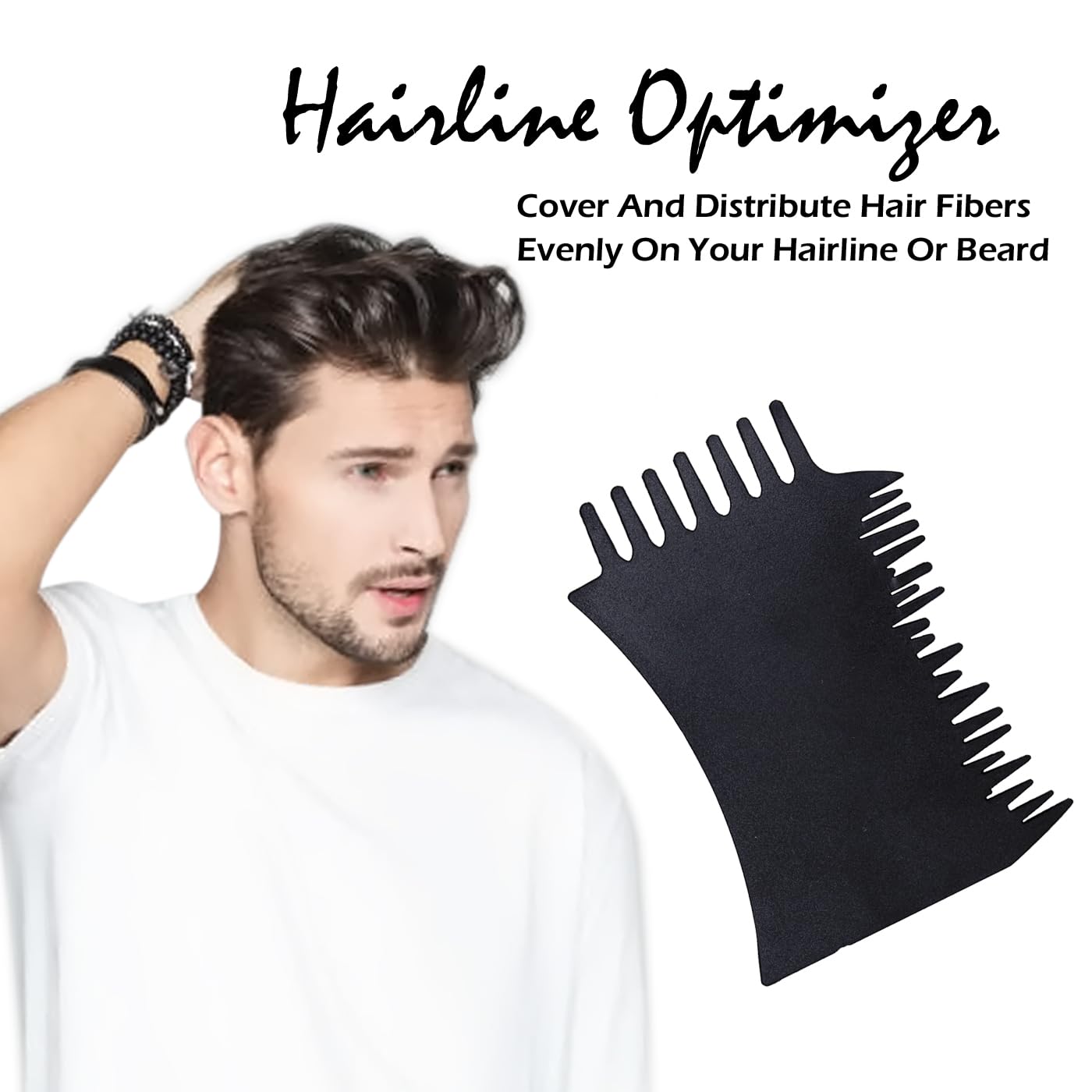 BOXO Hairline Optimizer Comb Set for Men & Women - 2 Pack Hair Styling & Edge Control Tool for Natural Hair Growth & Beard Grooming - Perfect for Daily Styling, Salon Use & Travel Accessories