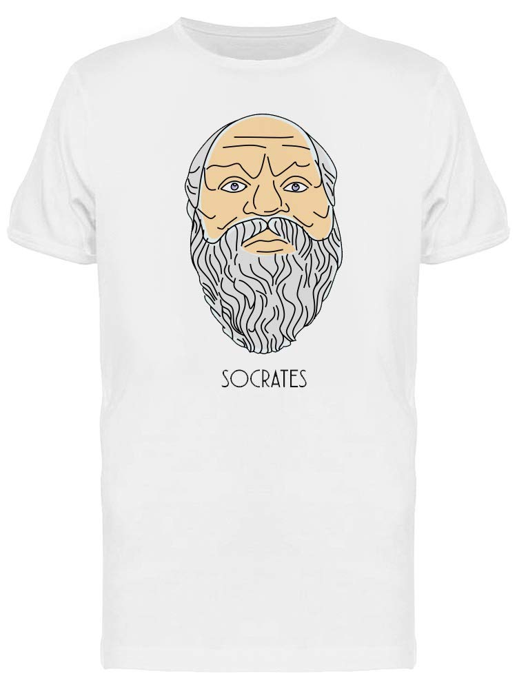 Socrates Hand Drawn Graphic T-Shirt for Men - Philosophy Inspired Casual Wear for College, Street Style & Everyday Outfits