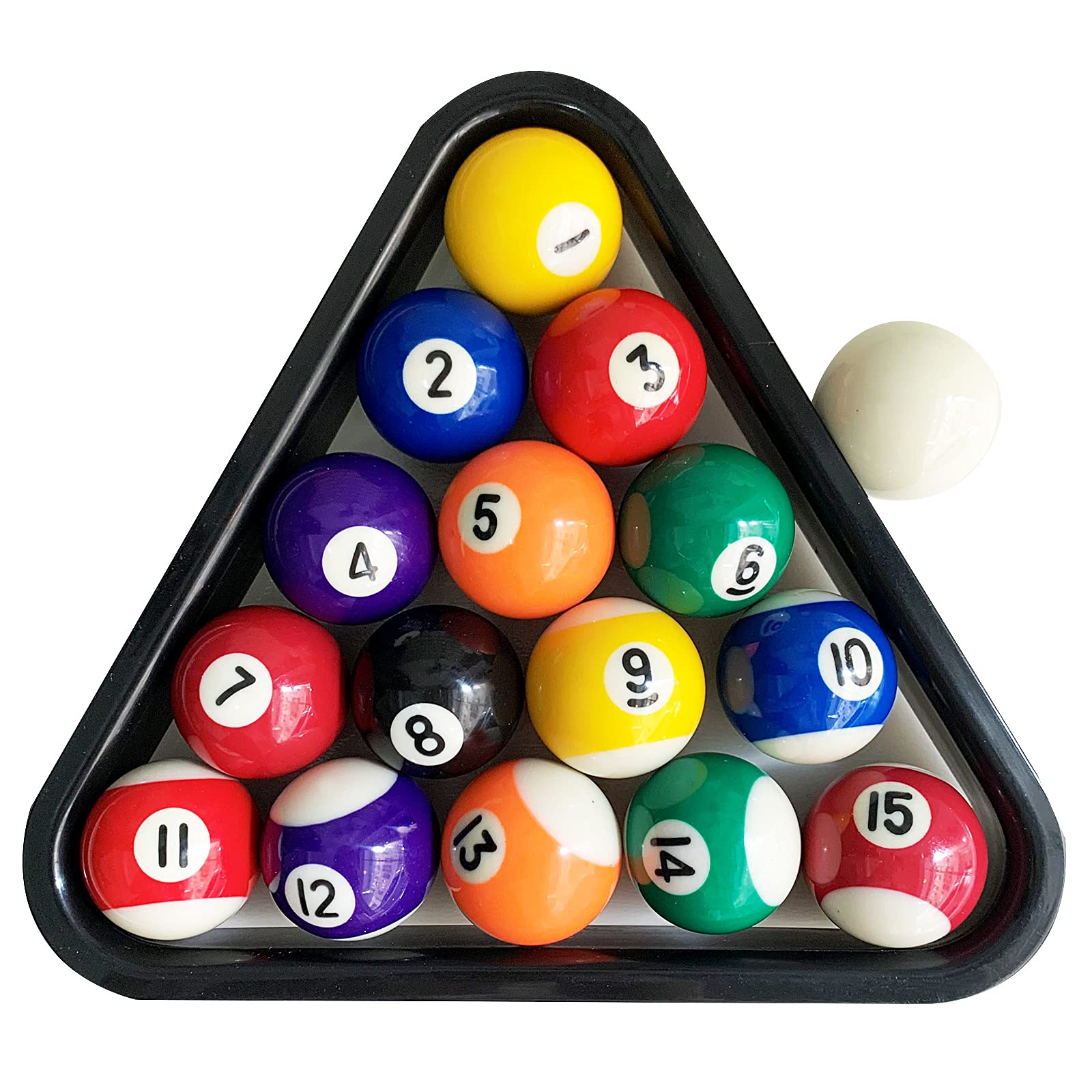 Upgrade 1.5 Inch Mini Billiard Balls Set - American Style Pool Balls (16 Balls) for 6 Feet Pool Tables - Perfect for Home Game Rooms, Bars, and Recreational Centers