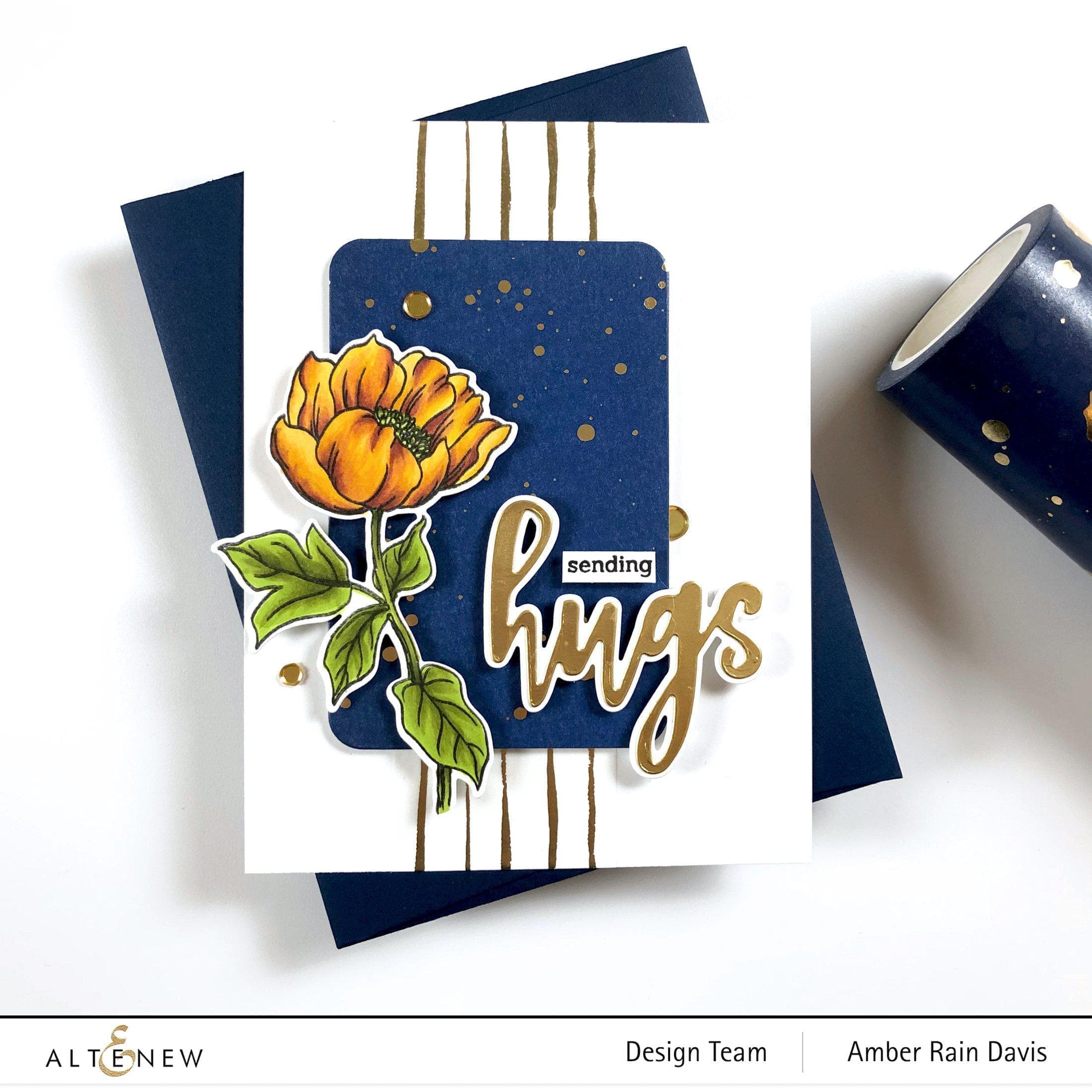 Golden Strokes Washi Tape - Decorative Japanese Paper Tape for Scrapbooking, Journaling, DIY Crafts & Gift Wrapping - Perfect for Bullet Journals, Planners and Home Decor