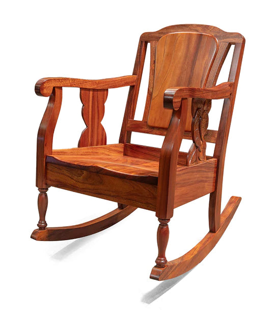 Premium Solid Wood Rocking Chair - Comfortable Handcrafted Rocker for Nursery, Porch & Living Room - Perfect for Relaxing, Nursing & Reading