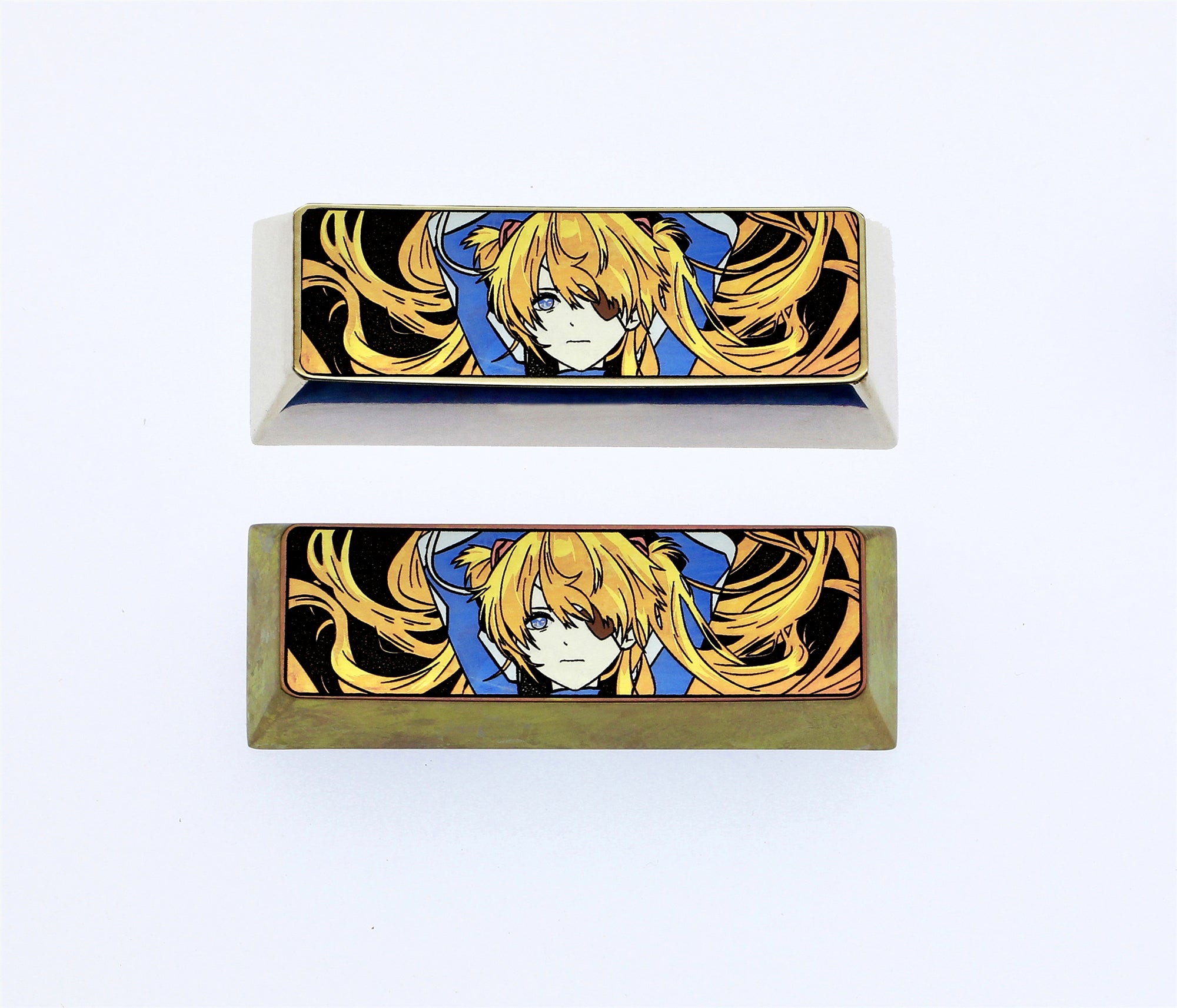 Custom EVA Asuka 2.75U Titanium Alloy Keycap - Premium Metal Artisan Keycap for Mechanical Keyboards (Perfect for Gaming, Typing & Keyboard Customization)