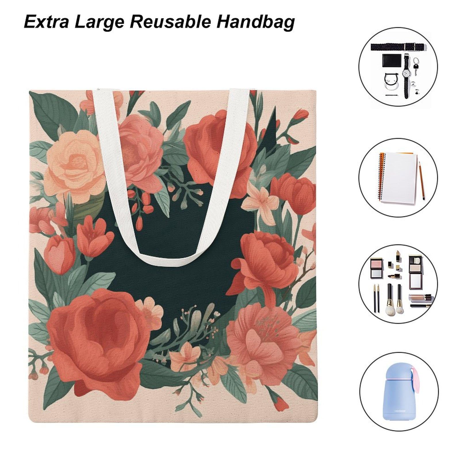 NQLYUT Canvas Tote Bag - Durable Laptop Handbag, Grocery & Music Shoulder Bag for Women, Crossbody Bag for Travel, Work & Daily Use