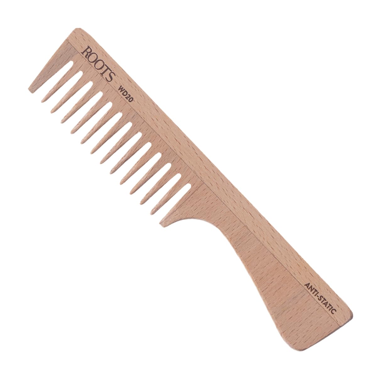 Roots Wooden Dressing Comb - Wide Tooth Wood Comb for Men & Women - Gentle Detangling & Scalp Massage - Perfect for Daily Hair Care, Travel & Styling - WD20