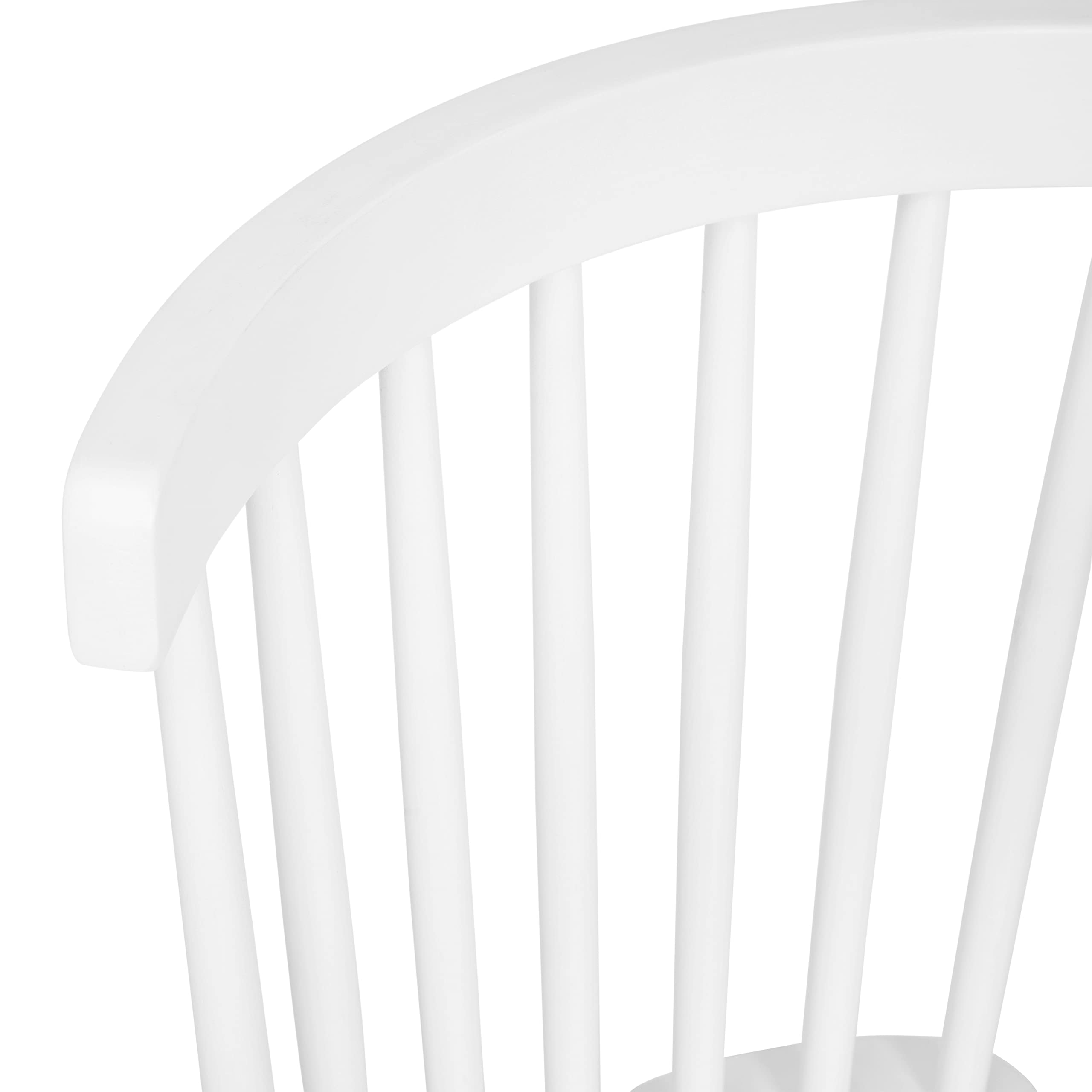 Flash Furniture Ingrid Commercial Grade Windsor Dining Chairs - White Solid Wood Spindle Back Armless Chairs for Kitchen, Dining Room & Restaurant - No Assembly Required - Perfect for Home, Office & Commercial Use
